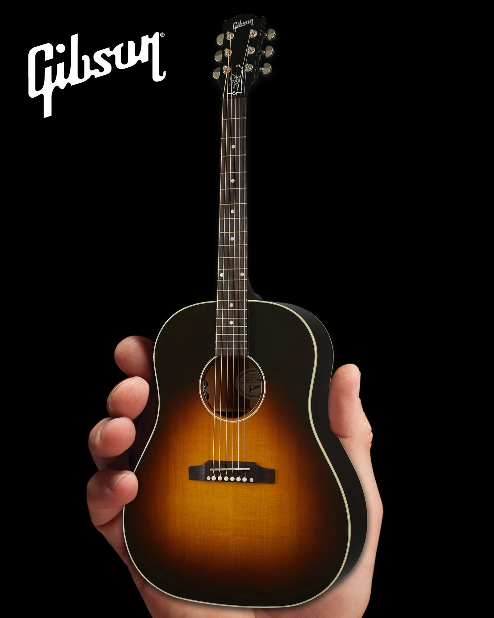 SLASH GIBSON J-45 NOVEMBER BURST ACOUSTIC 1:4 SCALE MINI GUITAR MODEL - Image 2