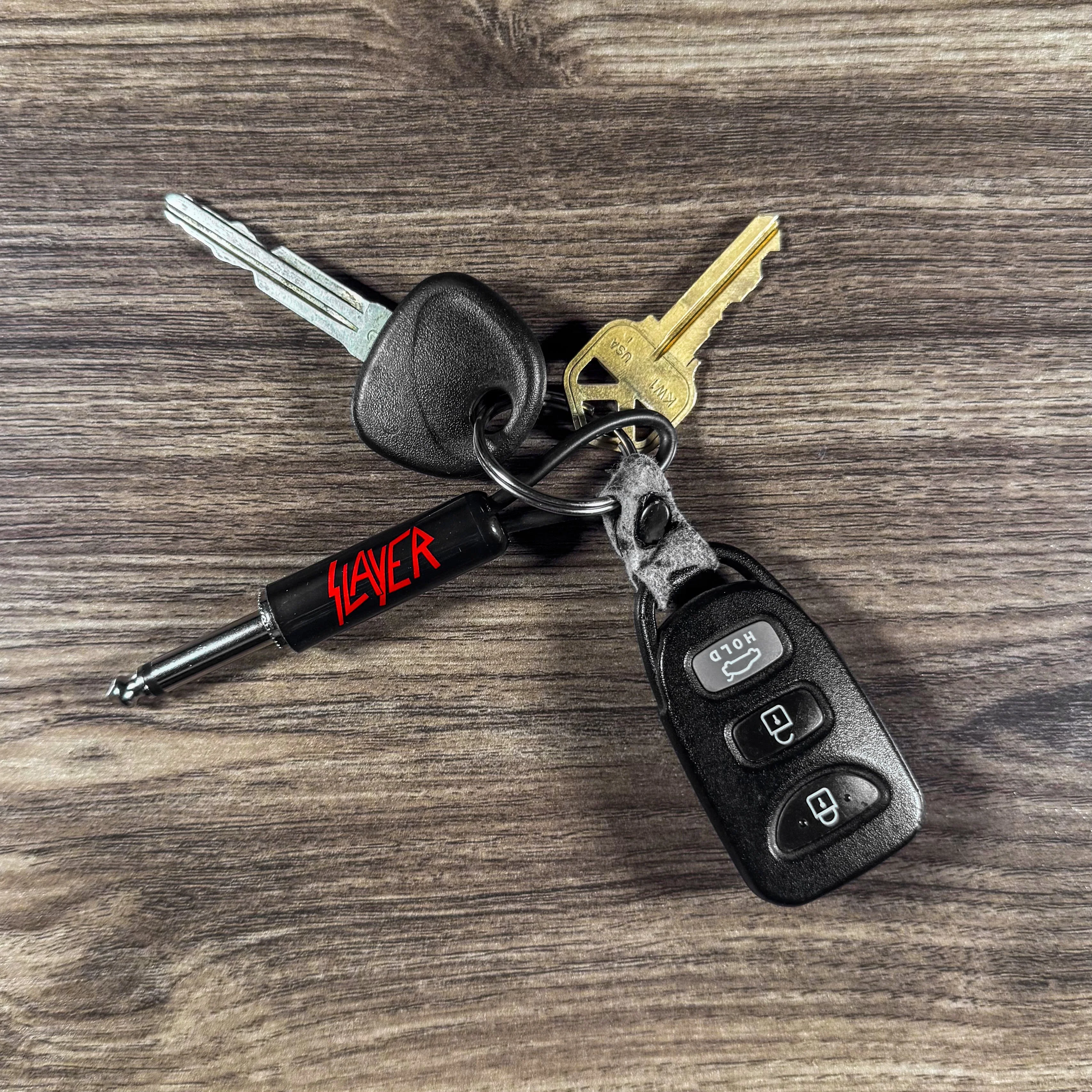 SLAYER RED LOGO PLUG KEYCHAIN - Image 2