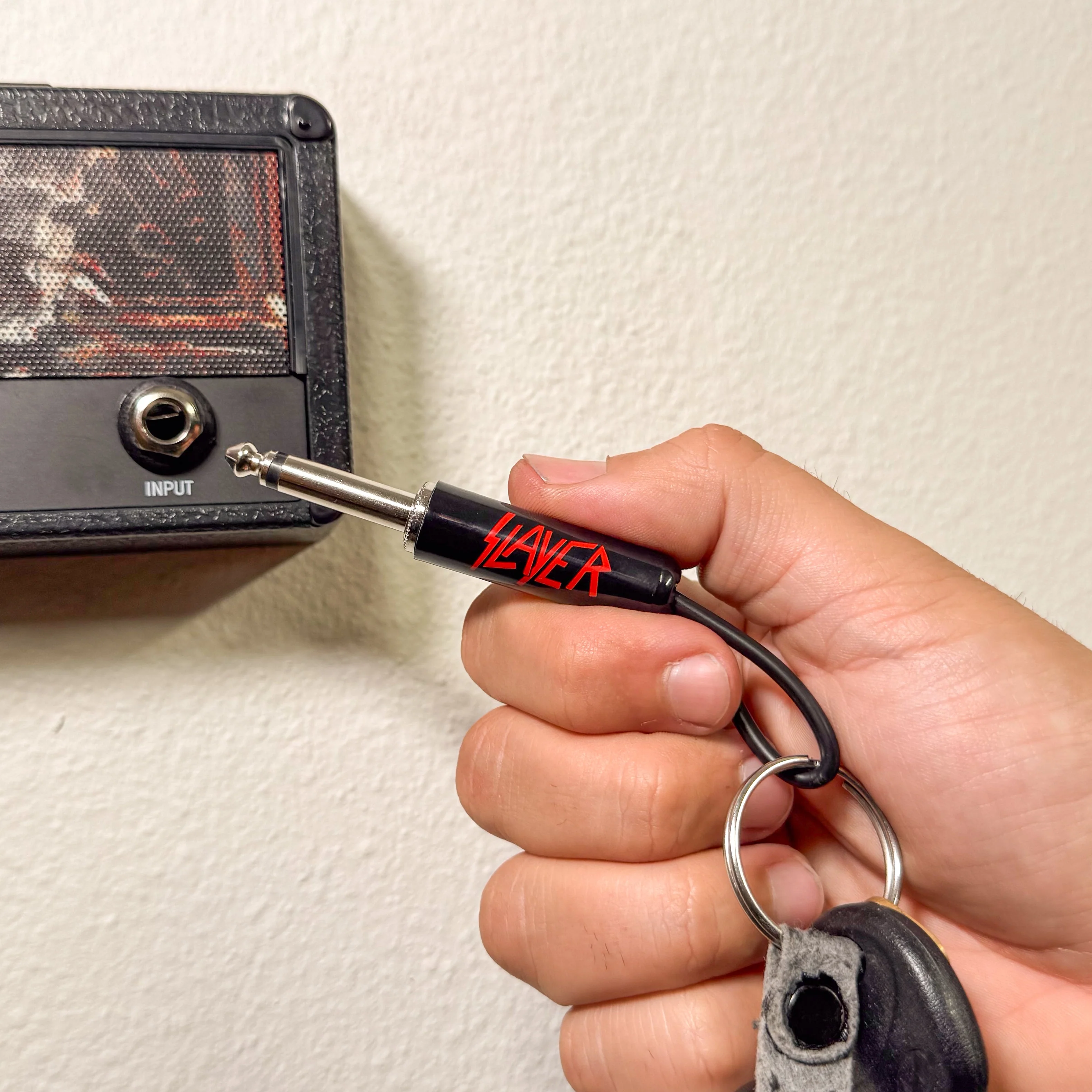 SLAYER RED LOGO PLUG KEYCHAIN - Image 3