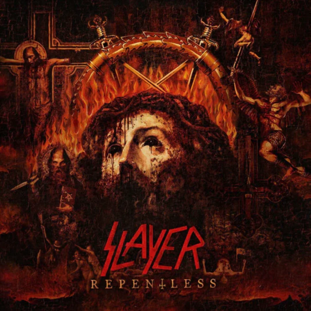 SLAYER 'REPENTLESS' LP - TRANSPARENT ORANGE/YELLOW/BLACK SPLATTER - Image 2