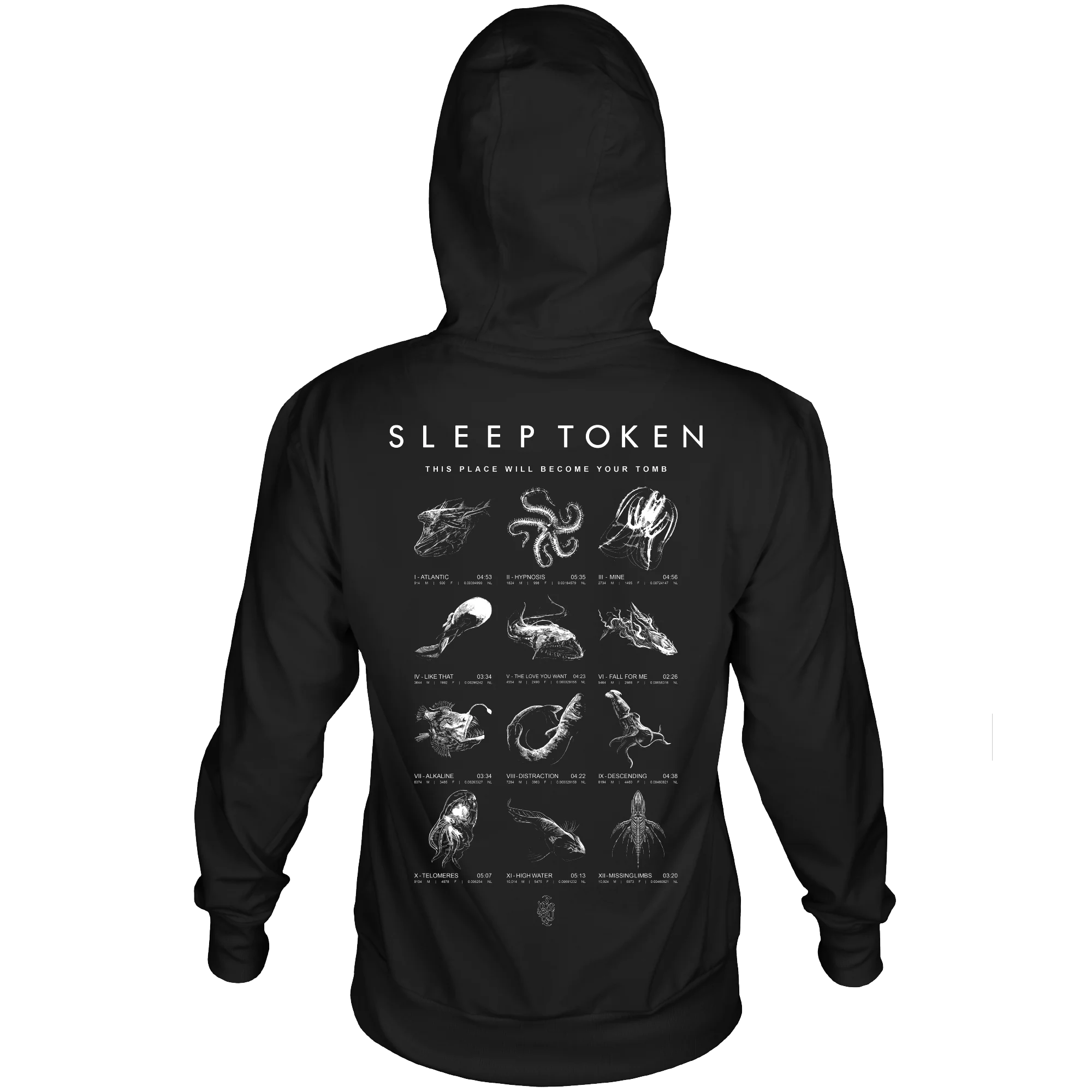 SLEEP TOKEN DPTH CHART BLK HDY F/B - Image 2