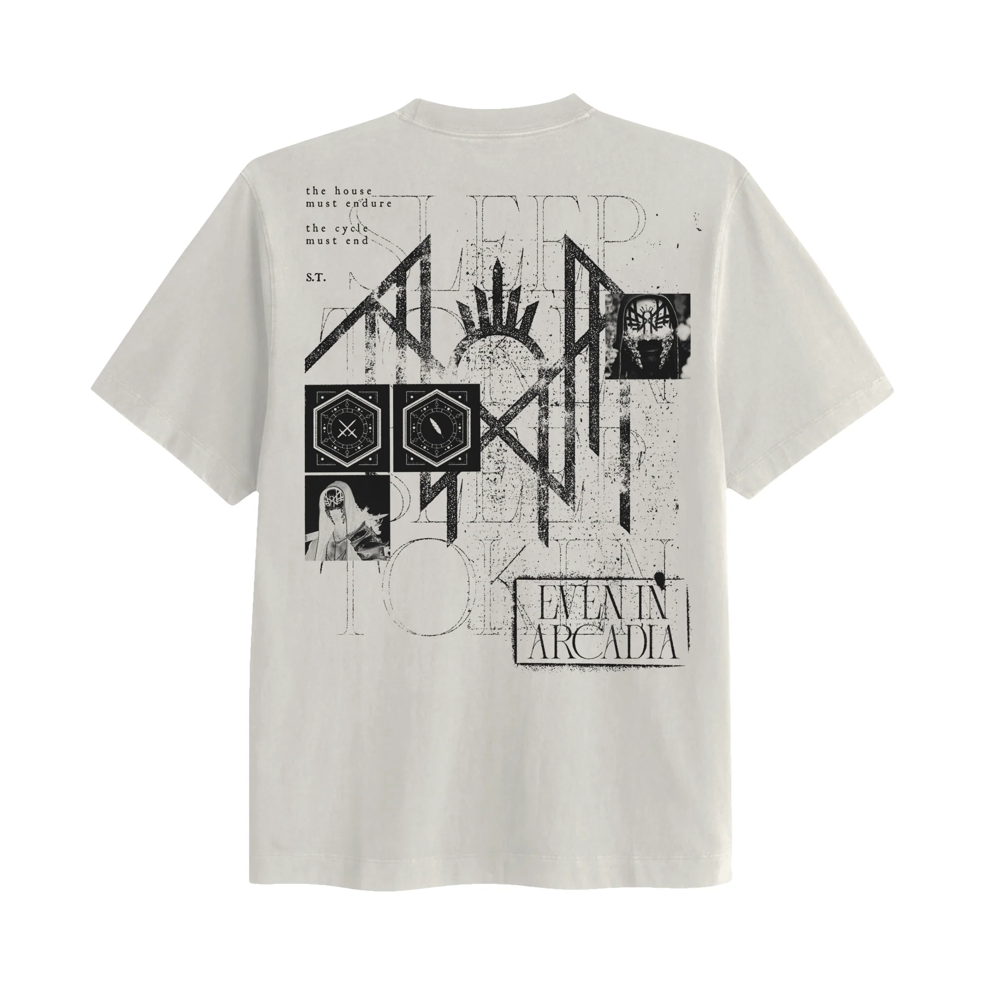 SLEEP TOKEN 'EVEN IN ARCADIA' WHITE T-SHIRT - Image 2
