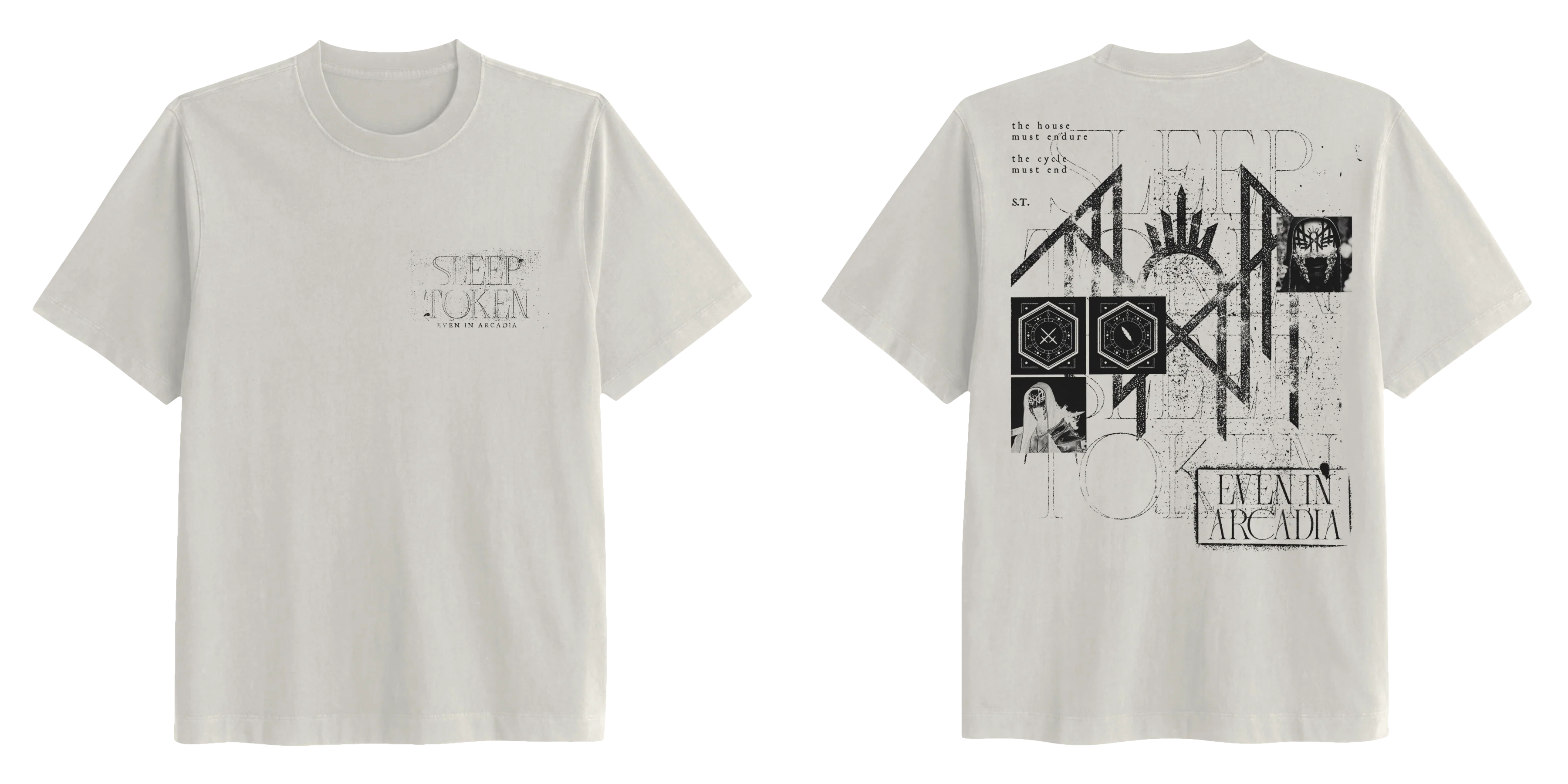 SLEEP TOKEN 'EVEN IN ARCADIA' WHITE T-SHIRT - Image 4