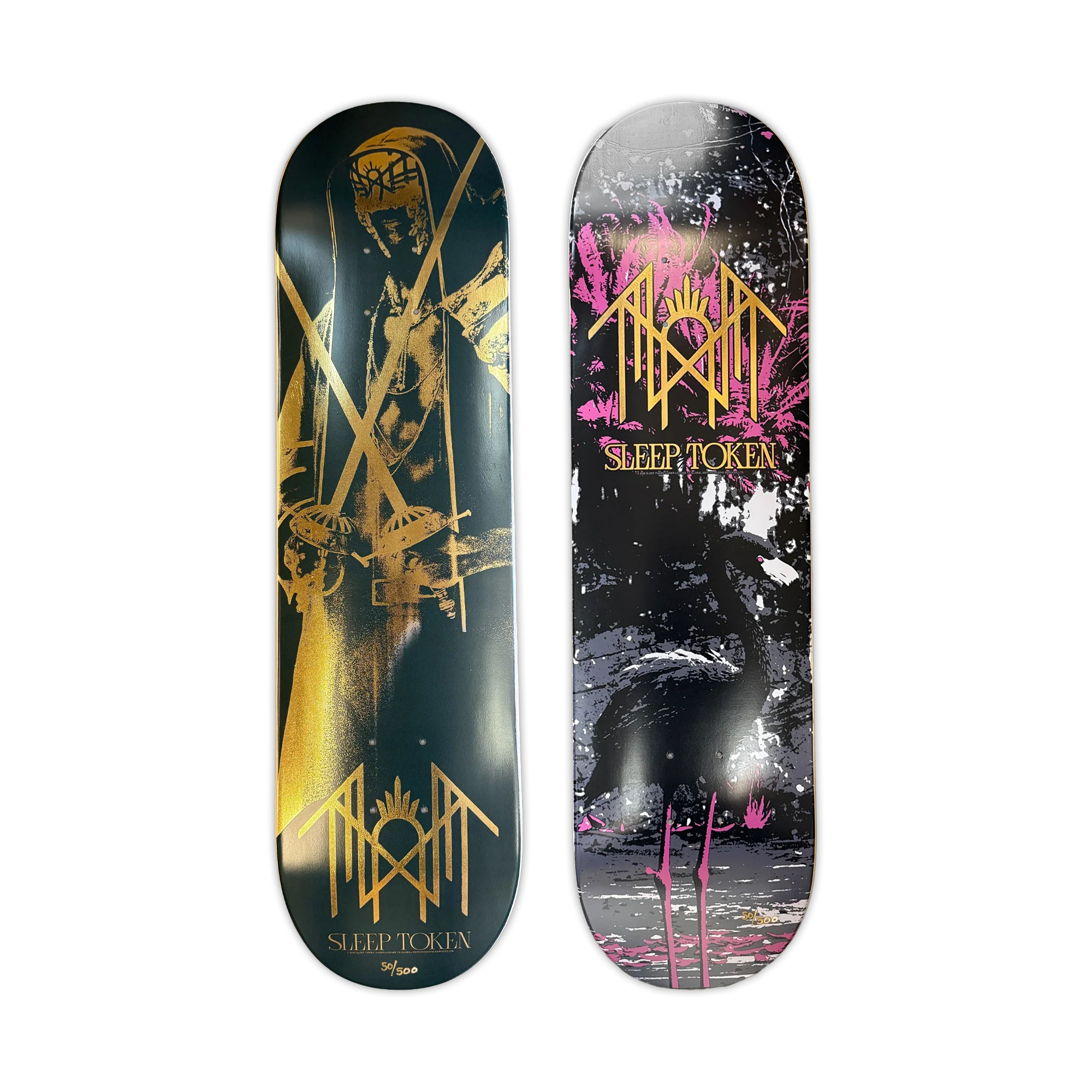 SLEEP TOKEN "EVEN IN ARCADIA" EXCLUSIVE FOIL SKATE DECKS