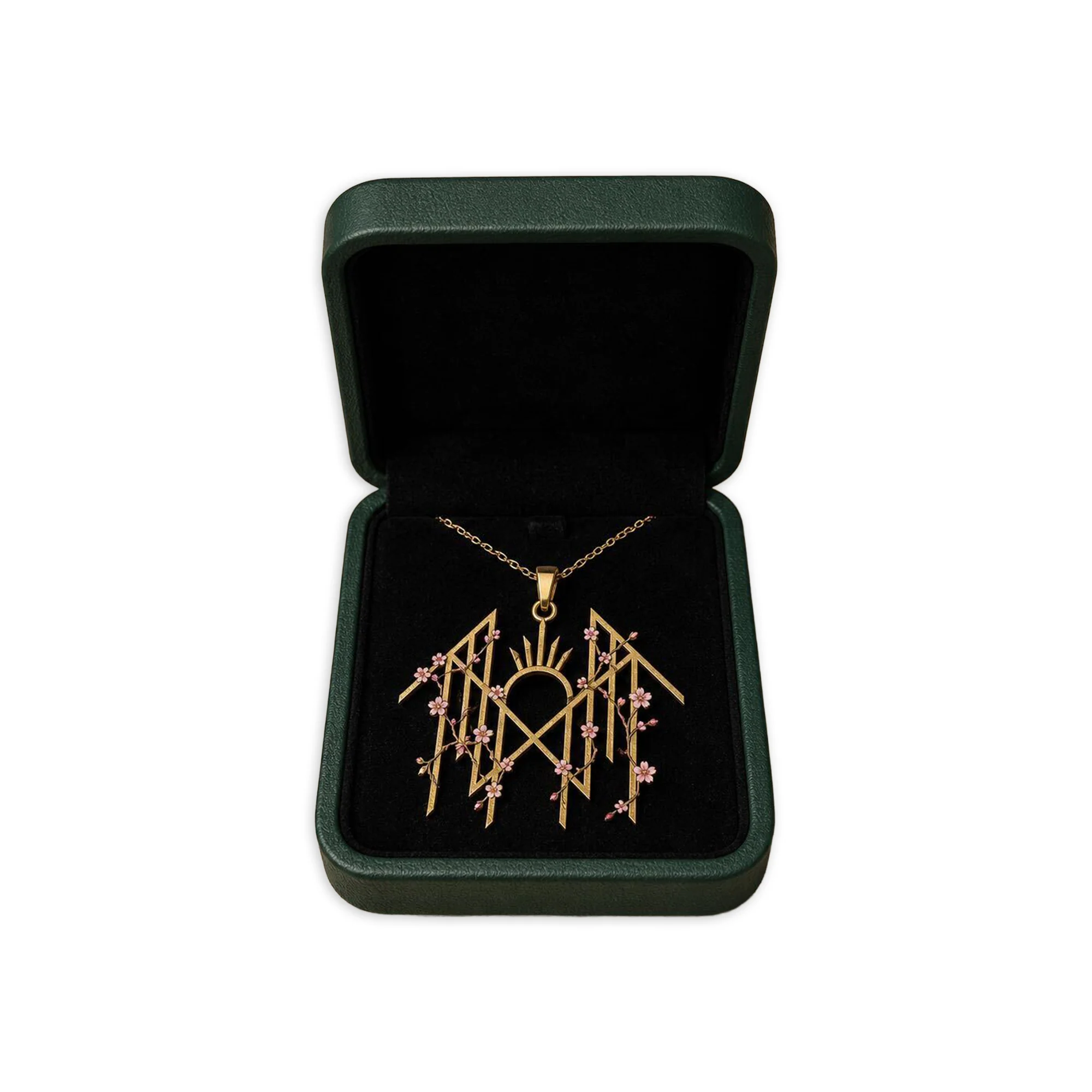 SLEEP TOKEN LOGO w/CHERRY BLOSSOMS NECKLACE (Exclusive and Limited) - Image 2