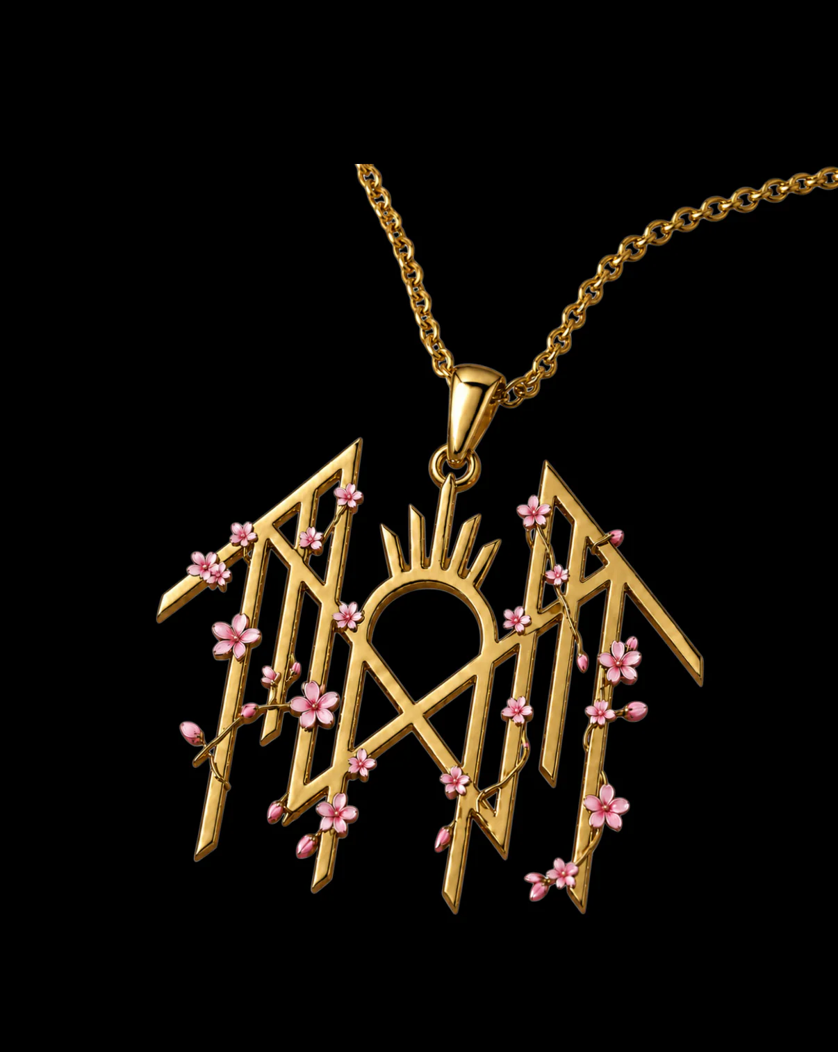 SLEEP TOKEN LOGO w/CHERRY BLOSSOMS NECKLACE (Exclusive and Limited) - Image 4