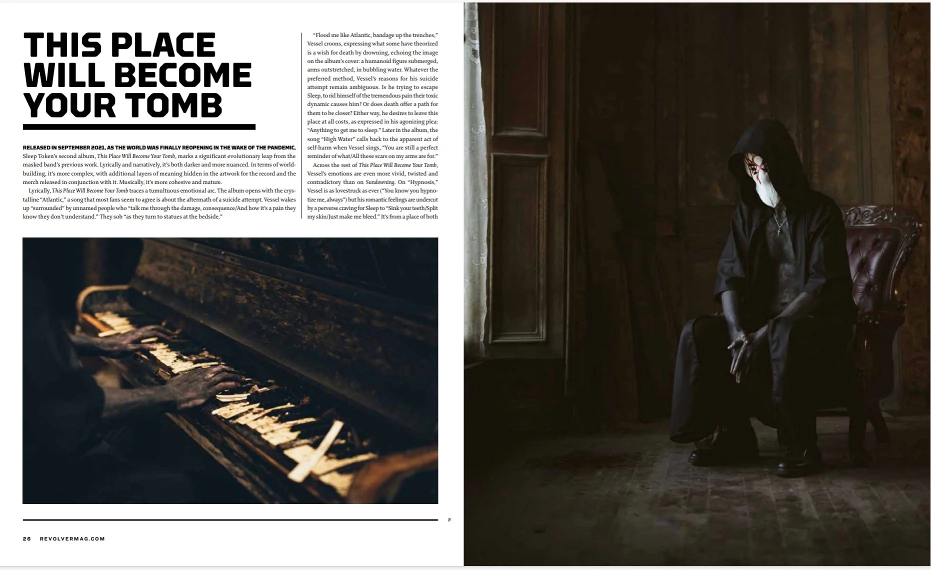 SLEEP TOKEN x REVOLVER BUNDLE – SPECIAL COLLECTOR'S EDITION DELUXE MAGAZINE W/ 'EVEN IN ARCADIA' 2LP - BLACK - Image 6