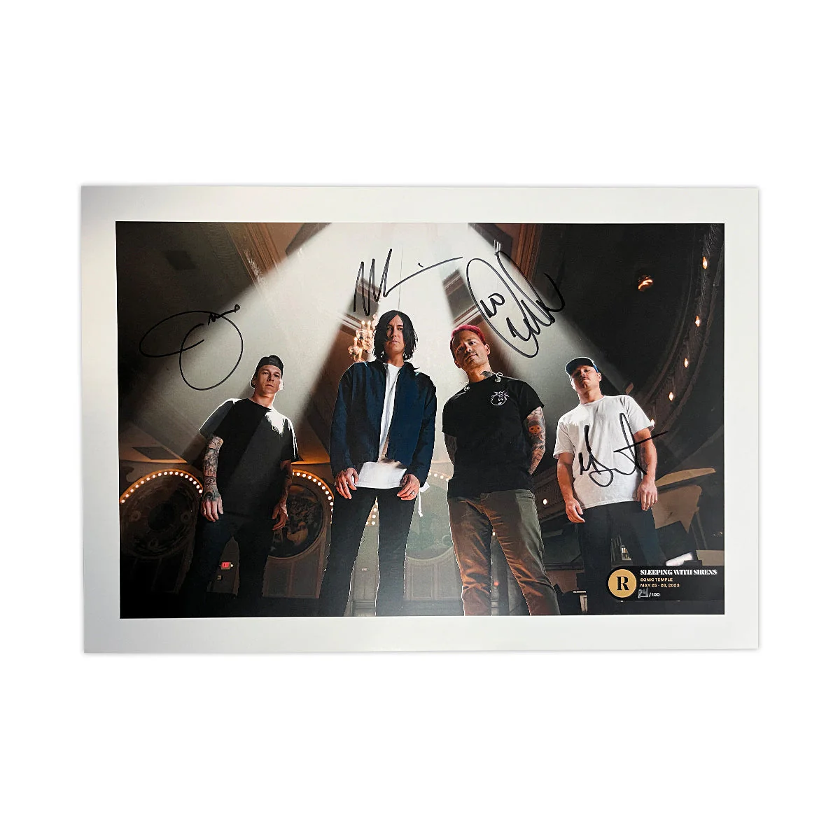 SLEEPING WITH SIRENS X SONIC TEMPLE FESTIVAL 2023 SIGNED POSTER - EXCLUSIVE - LTD.