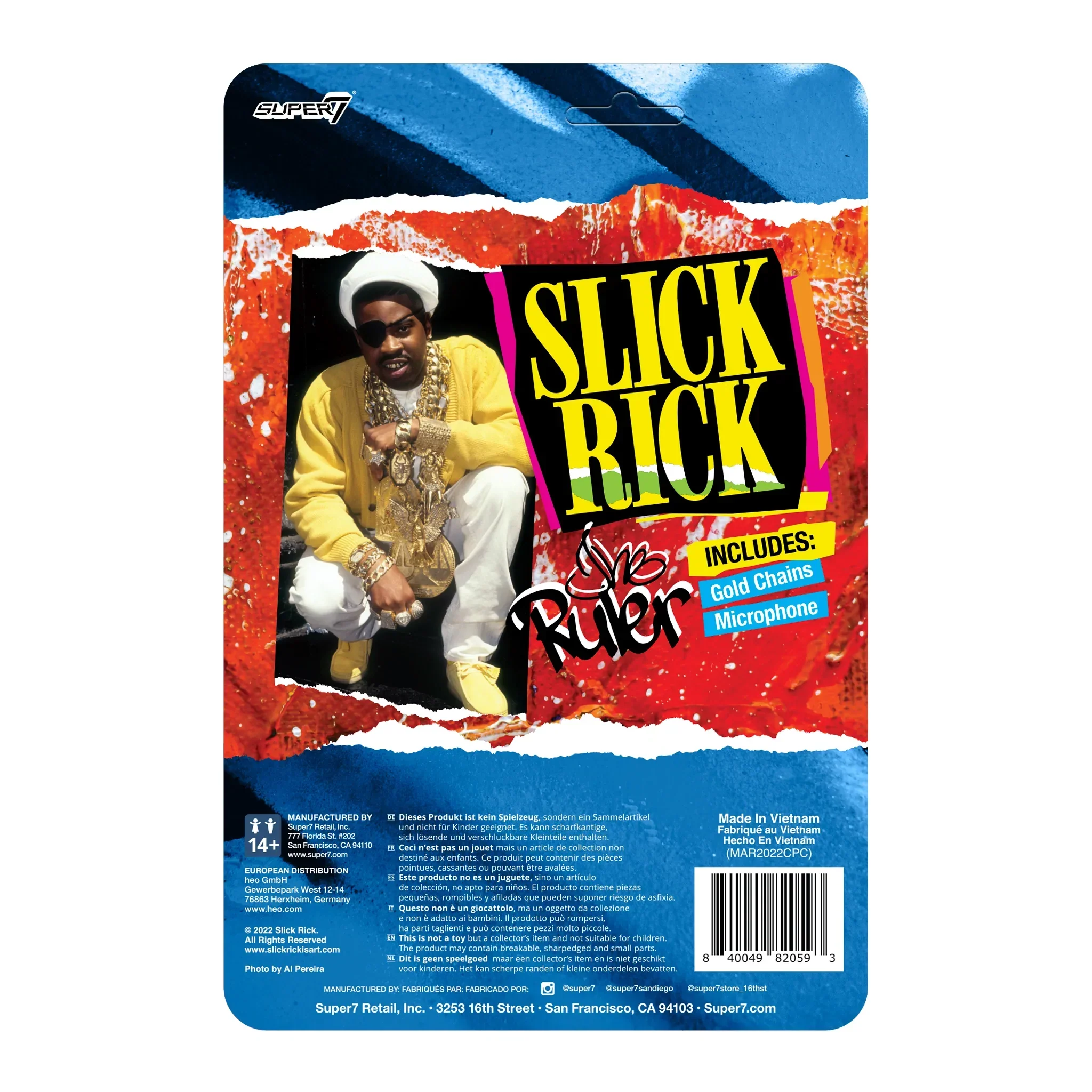 SLICK RICK WAVE 1 REACTION ACTION FIGURE - Image 5