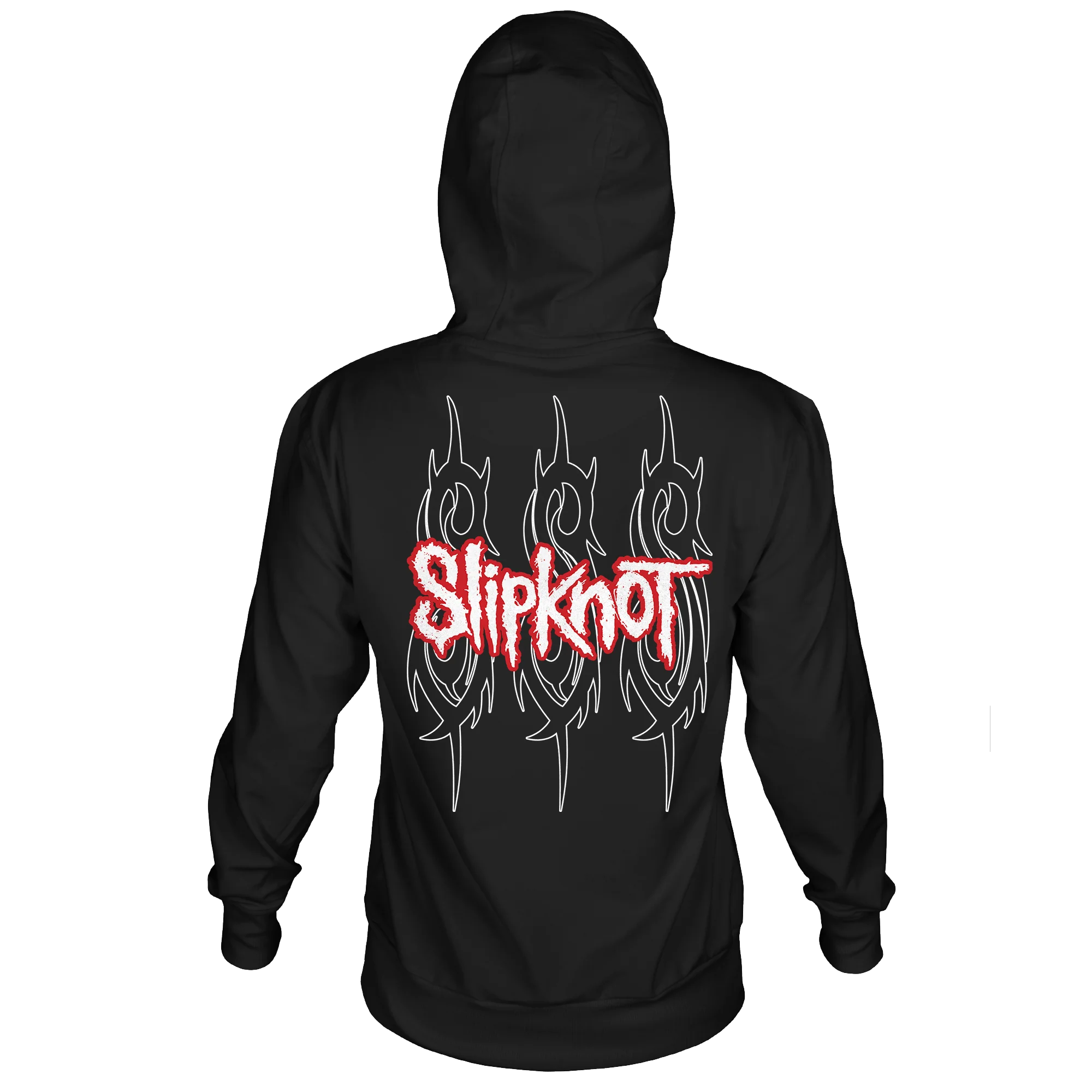 SLIPKNOT BAND PHOTO BLACK FRT/BCK HOODIE - Image 2