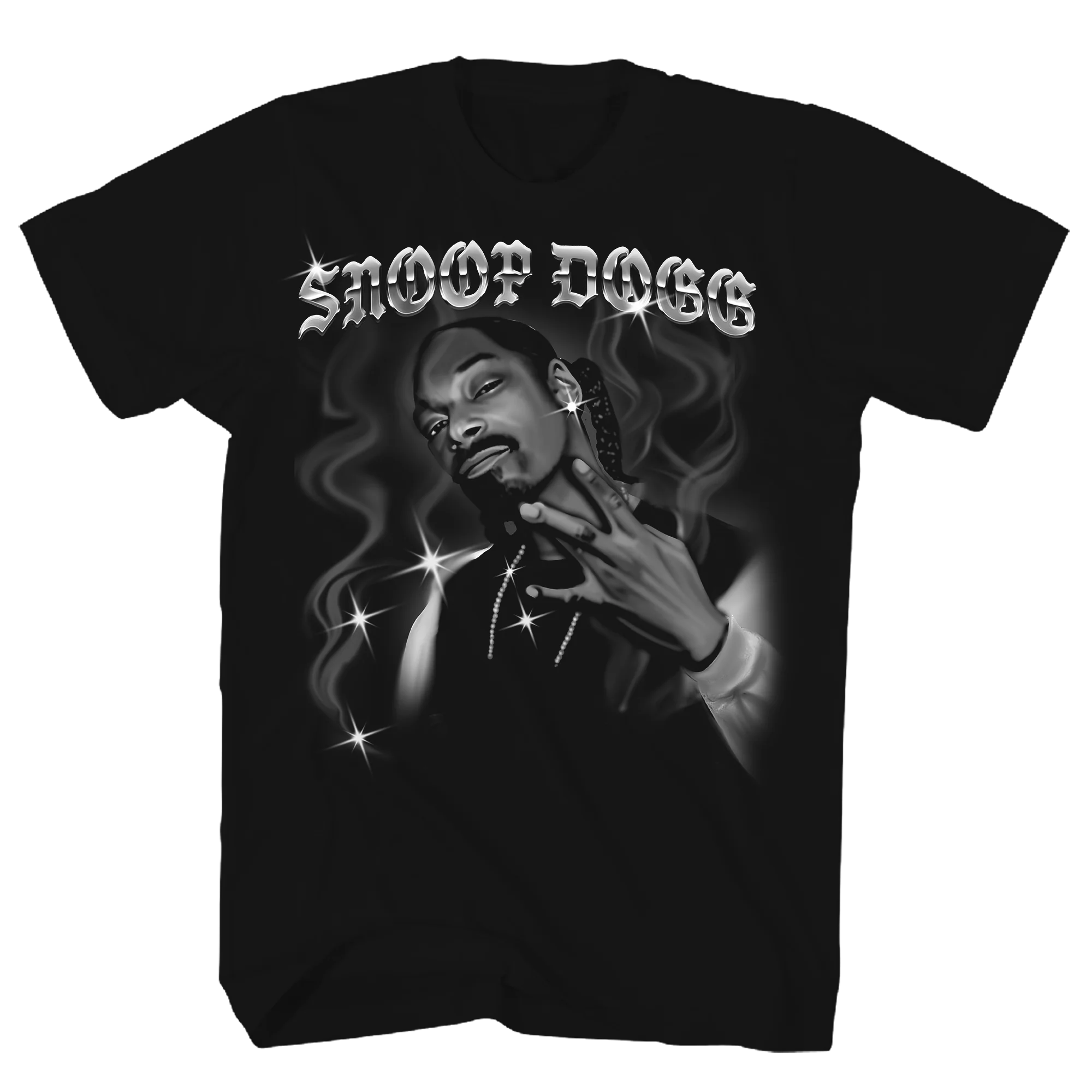SNOOP DOGG AIR BRUSH BLACK T-SHIRT