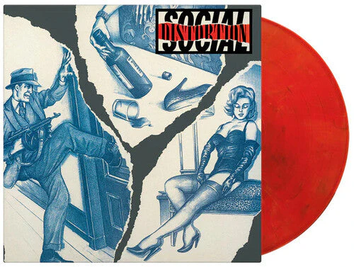 SOCIAL DISTORTION 'SOCIAL DISTORTION' LP (Import, Red, Black and White Marbled Vinyl)