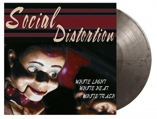 SOCIAL DISTORTION 'WHITE LIGHT WHITE HEAT WHITE TRASH' LP - IMPORT - SILVER/BLACK/MARBLE