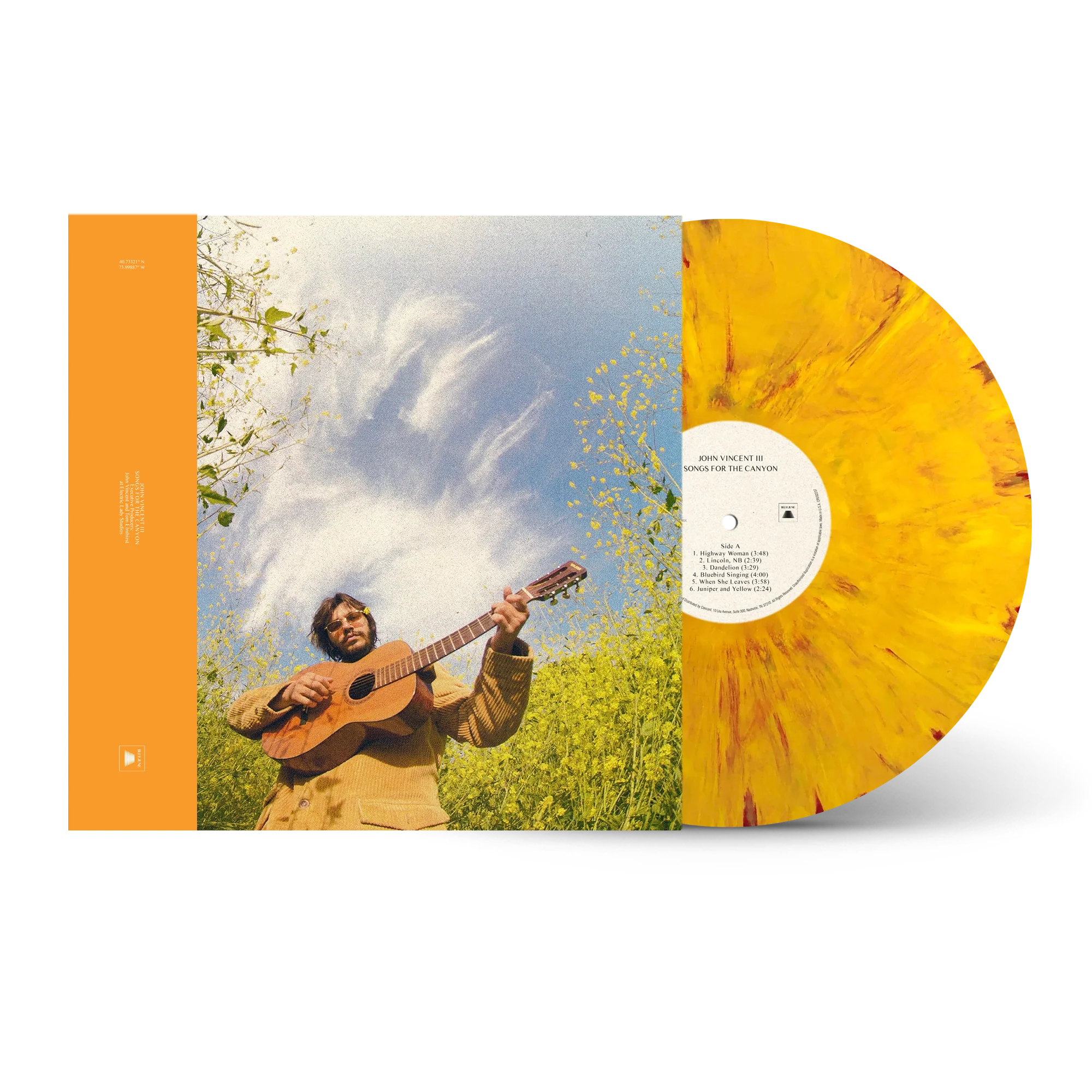 JOHN VINCENT III 'SONGS FOR THE CANYON' LP (Sunshine & Pain Vinyl)