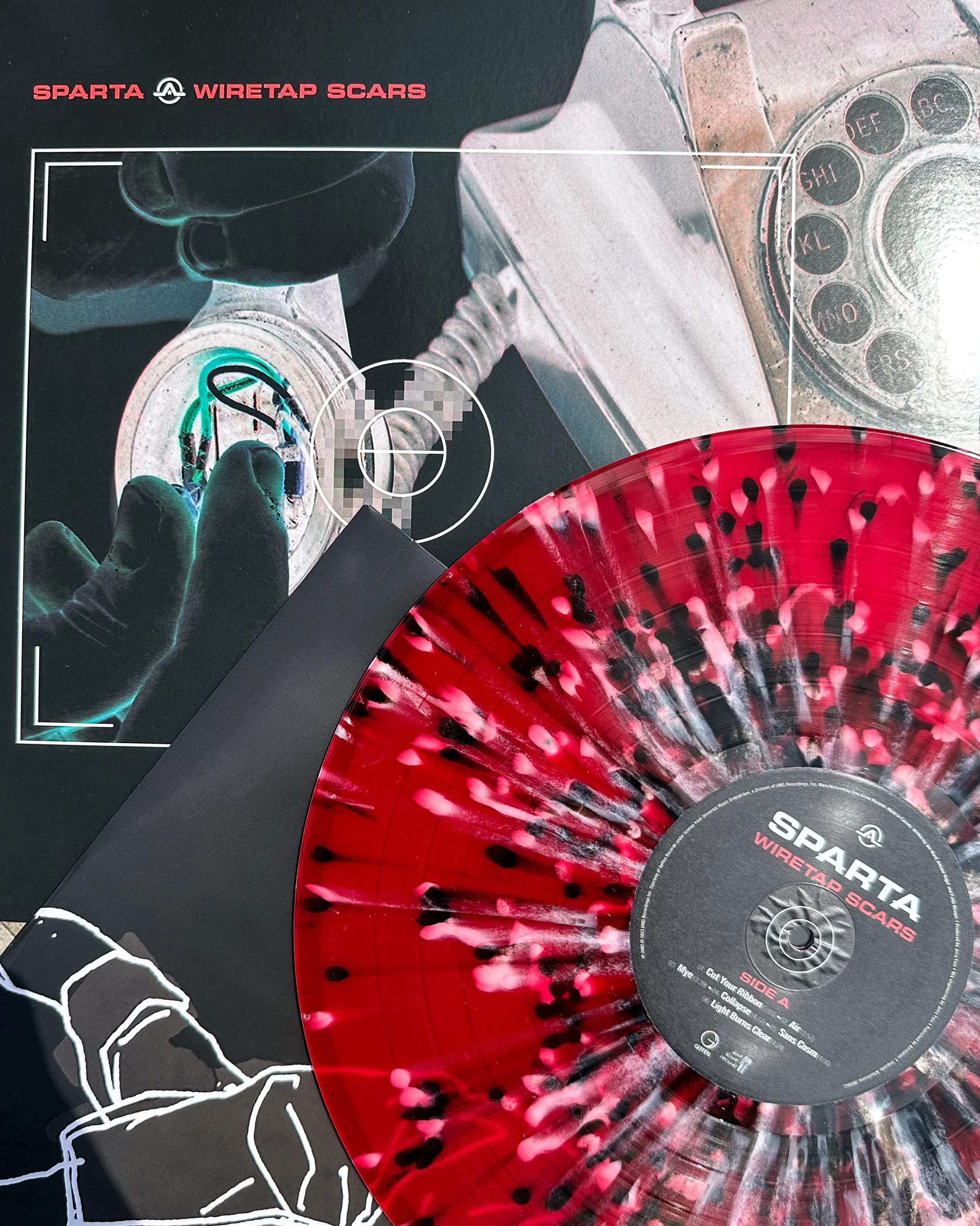 SPARTA ‘WIRETAP SCARS’ LP - EXCLUSIVE - LTD. 350 - TRANSLUCENT RED/BLACK/WHITE/SPLATTER - Image 4