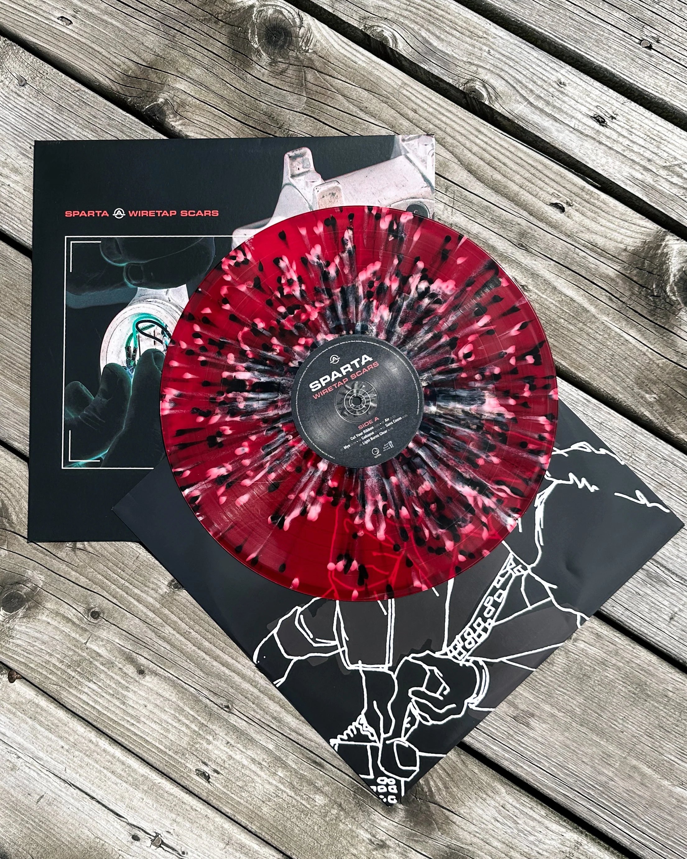 SPARTA ‘WIRETAP SCARS’ LP - EXCLUSIVE - LTD. 350 - TRANSLUCENT RED/BLACK/WHITE/SPLATTER - Image 5