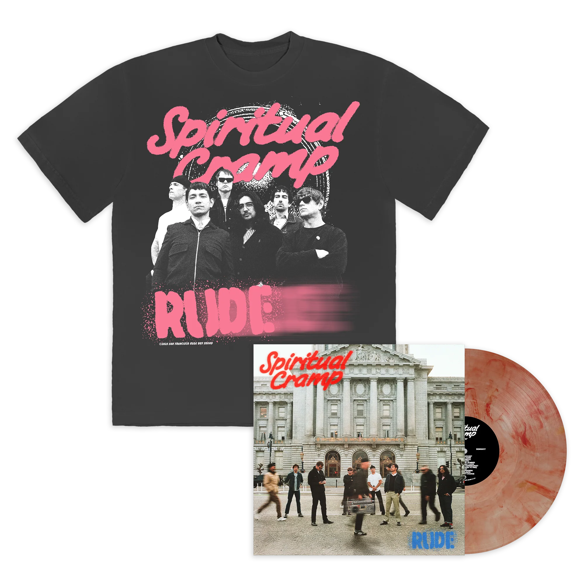 SPIRITUAL CRAMP ‘RUDE’ LP + ALT PRESS EXCLUSIVE T-SHIRT - EXCLUSIVE - LTD. 500 - ORANGE MARBLE
