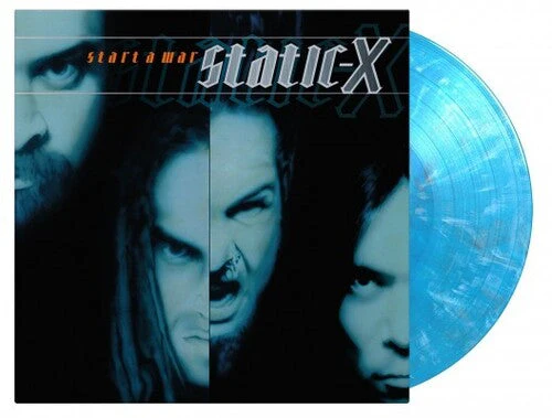 STATIC-X 'START A WAR' LP - TRANSLUCENT BLUE/SOLID WHITE/BLACK MARBLE