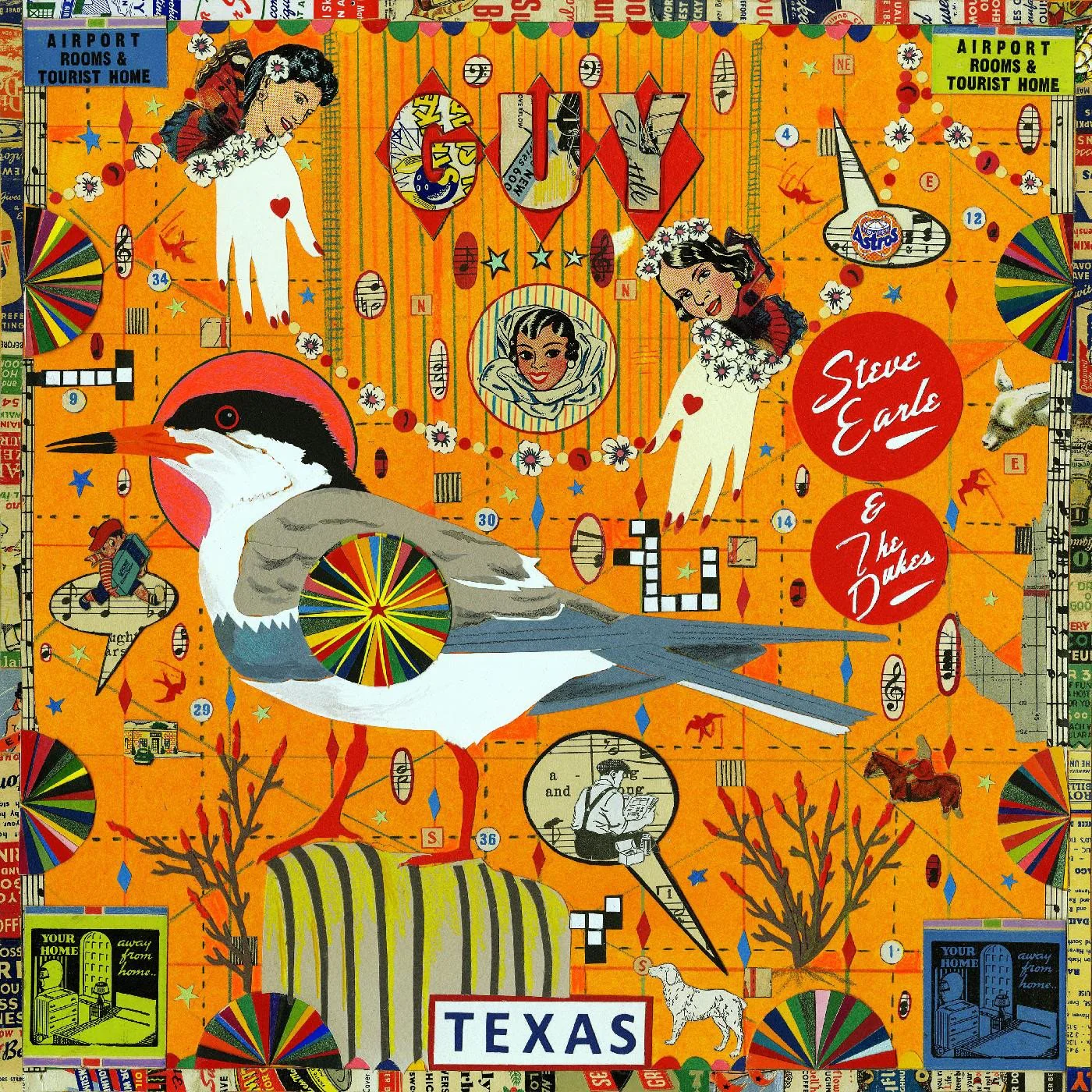 STEVE EARLE & THE DUKES 'GUY' 2LP - ORANGE/RED/SWIRL - Image 2