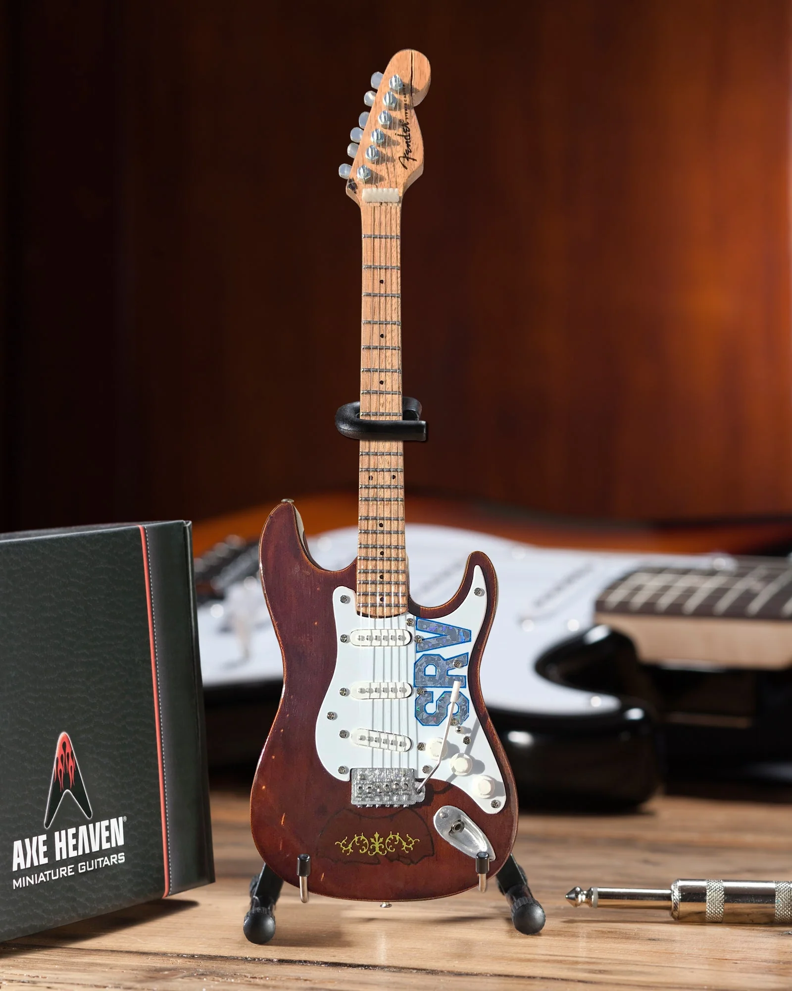 STEVIE RAY VAUGHAN SRV SET OF 3 MINI GUITAR REPLICA COLLECTIBLES - OFFICIALLY LICENSED FENDER - Image 4