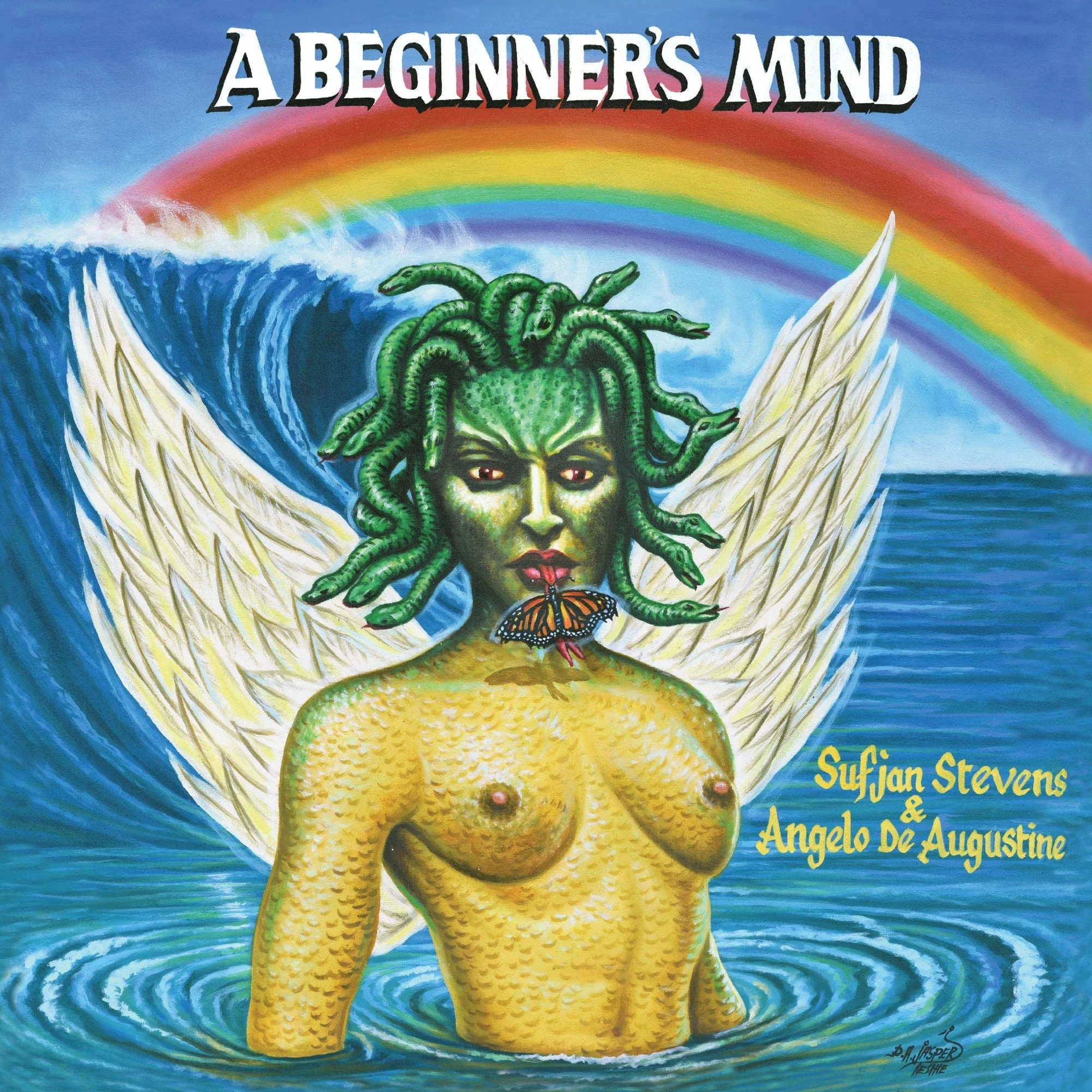 SUFJAN STEVENS & ANGELO DE AUGUSTINE 'A BEGINNER'S MIND' LP - OLYMPUS PERSEUS SHIELD GOLD - Image 2