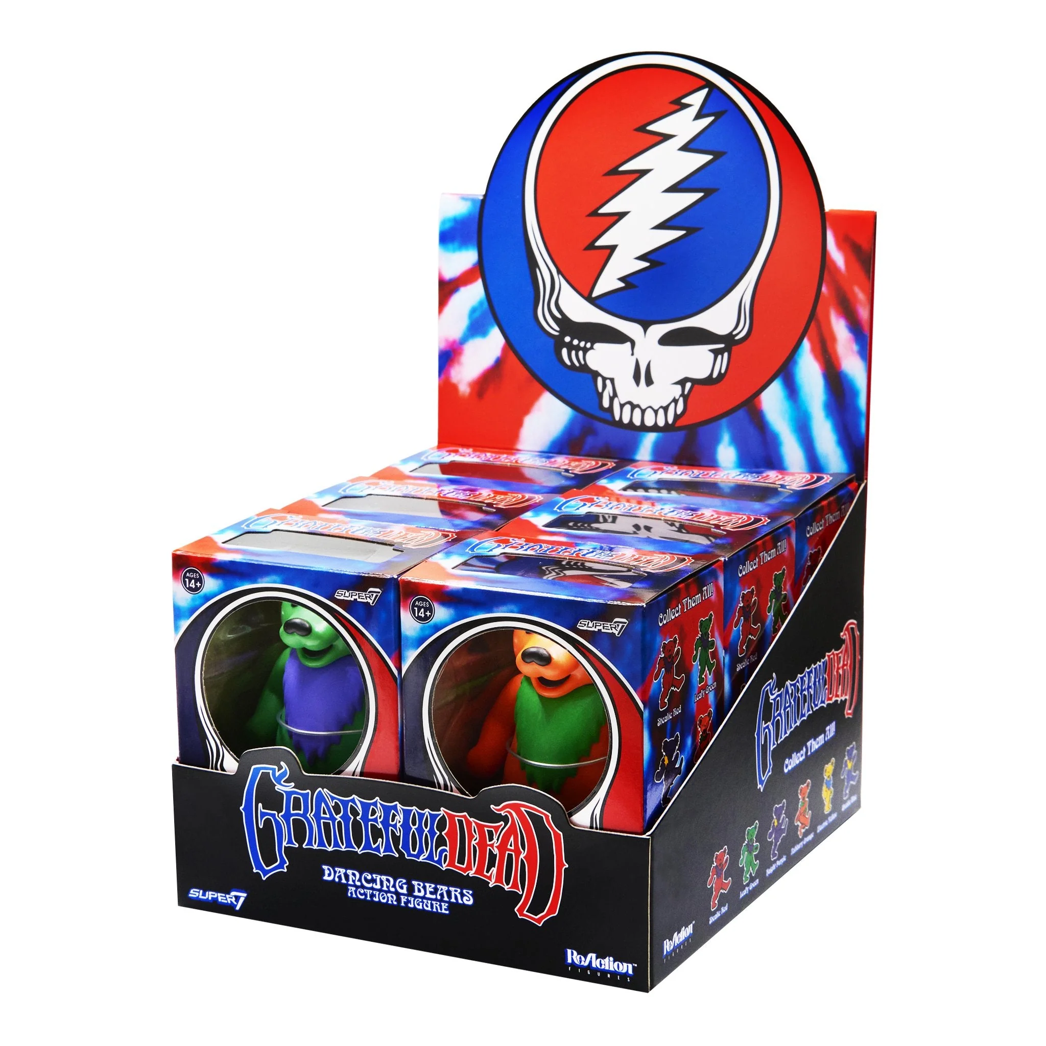 SUPER7 REACTION GRATEFUL DEAD W2 DANCING BEARS SET - Image 3