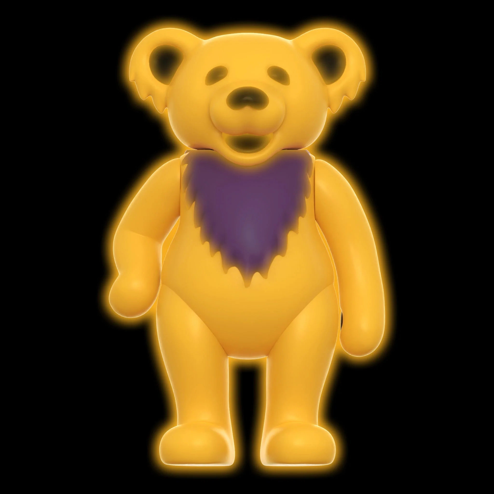SUPER7 REACTION GRATEFUL DEAD W3 DANCING BEARS - ASHBURY ORANGE/GLOW IN THE DARK - Image 2