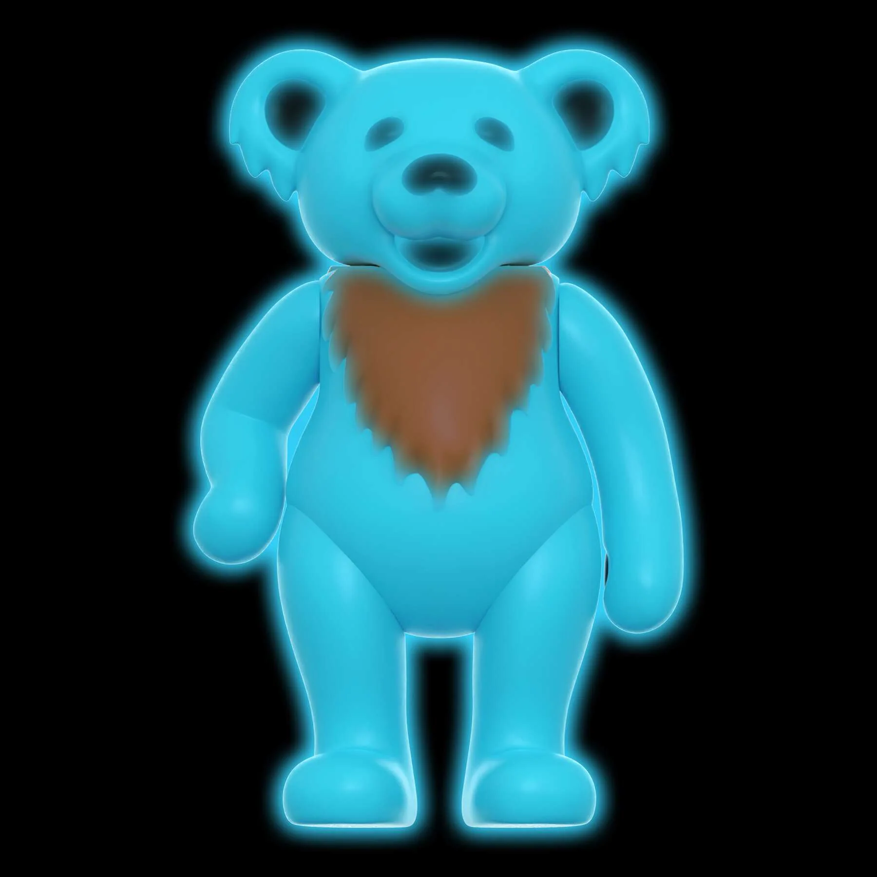 SUPER7 REACTION GRATEFUL DEAD W3 DANCING BEARS - STEALIE BLUE/GLOW IN THE DARK - Image 2