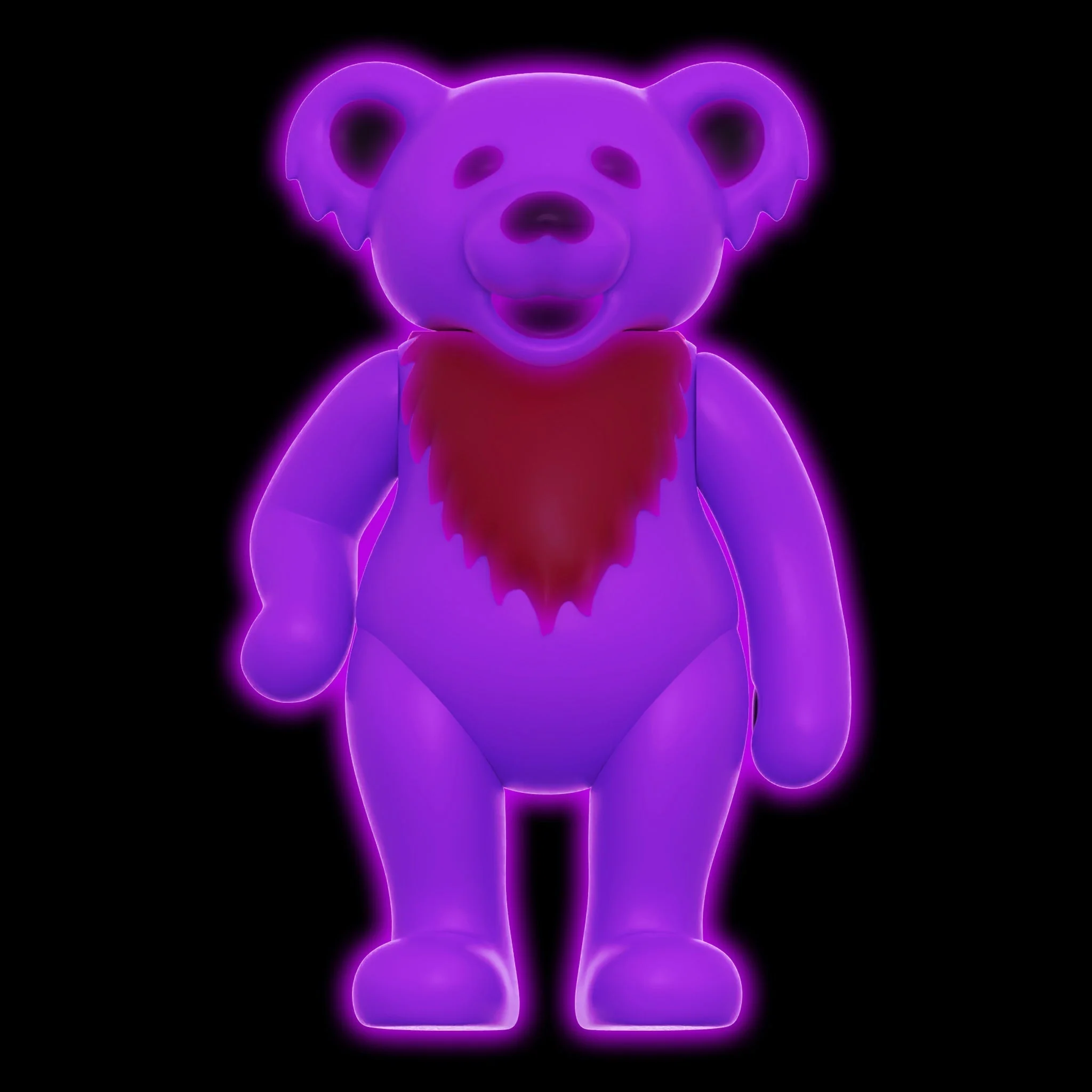 SUPER7 REACTION GRATEFUL DEAD W3 DANCING BEARS - HAIGHT PURPLE/GLOW IN THE DARK - Image 2