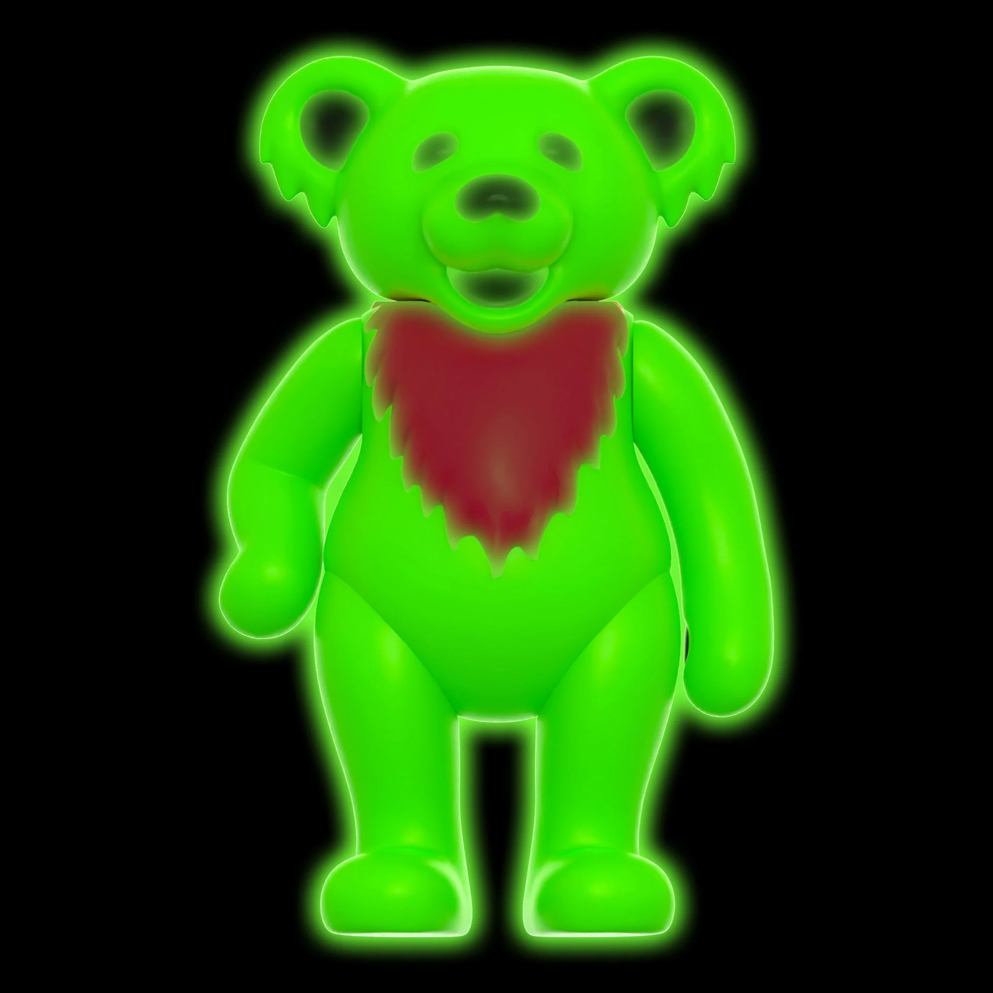 SUPER7 REACTION GRATEFUL DEAD W3 DANCING BEARS - LEAFY GREEN/GLOW IN THE DARK - Image 2