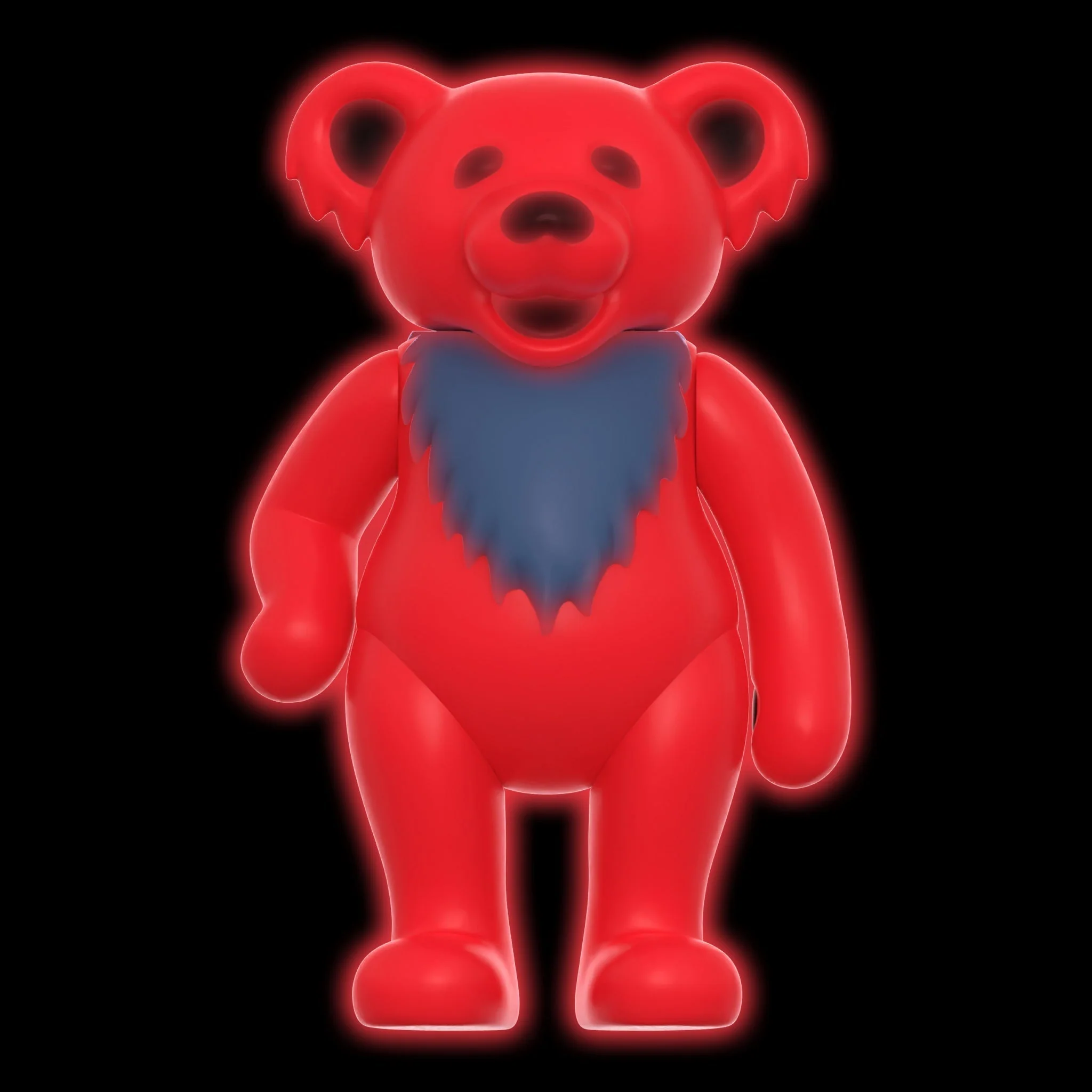SUPER7 REACTION GRATEFUL DEAD W3 DANCING BEARS - STEALIE RED/GLOW IN THE DARK - Image 2