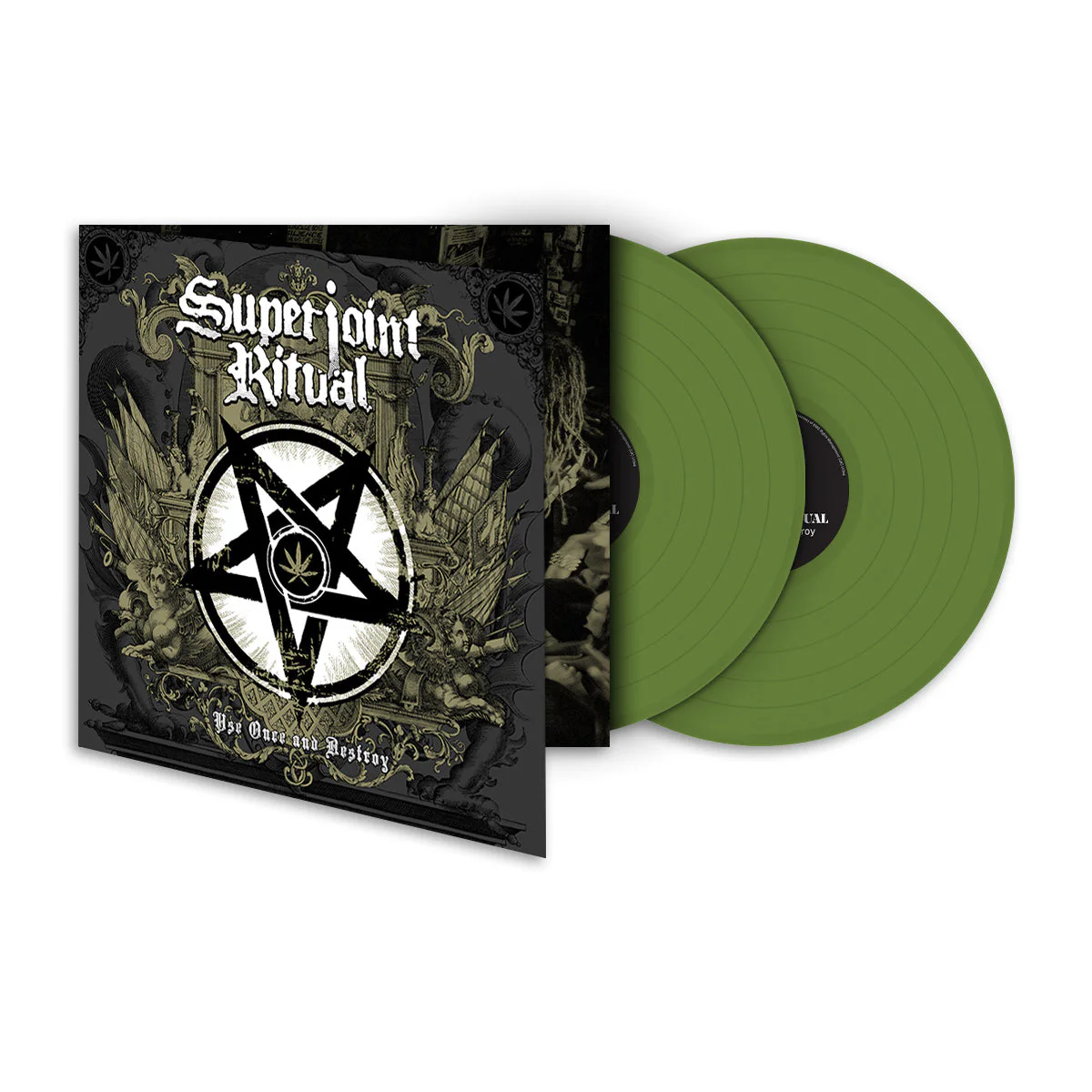 SUPERJOINT RITUAL 'USE ONCE AND DESTROY' 20TH ANNIVERSARY 2LP - OLIVE GREEN + CD - Image 2