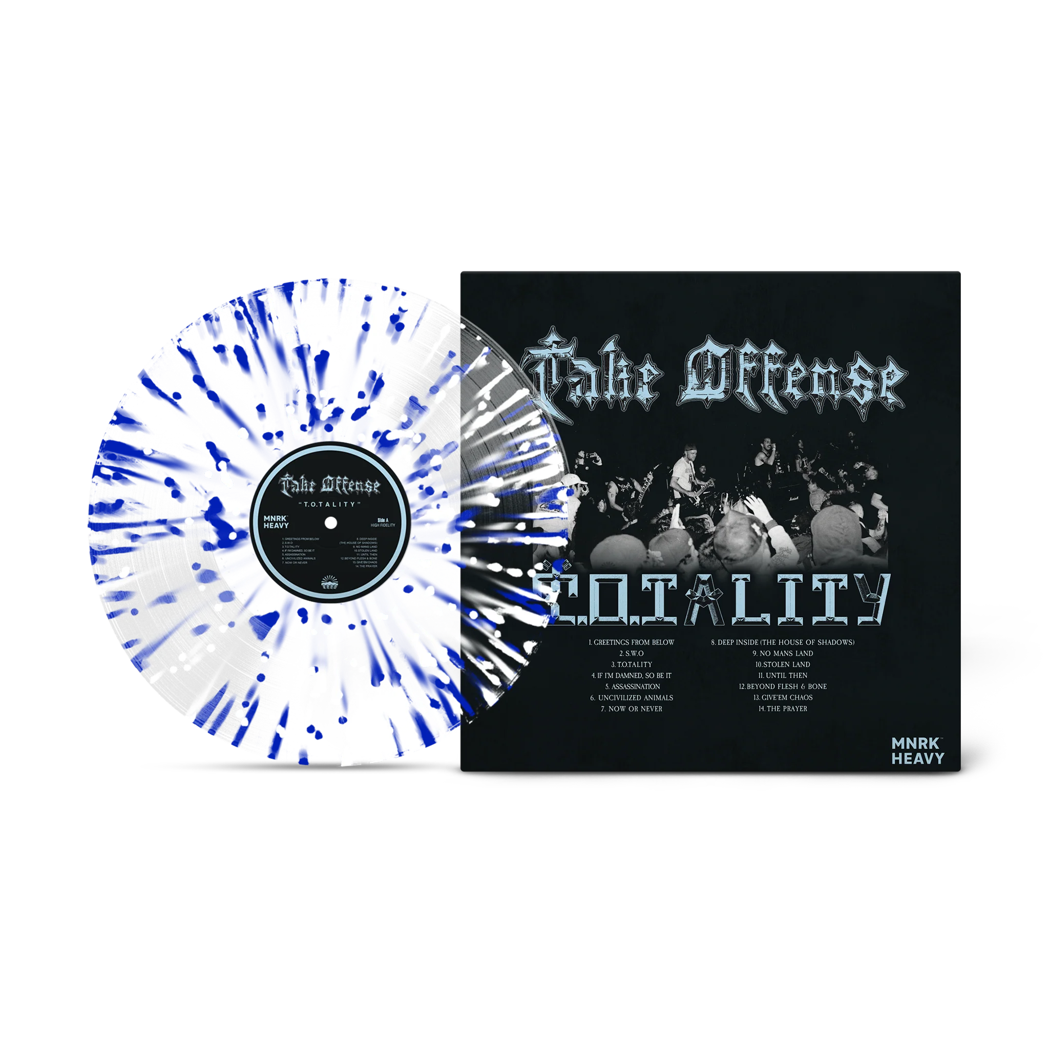 TAKE OFFENSE 'T.O.TALITY' LP (Clear Cobalt Splatter Vinyl) - Image 2