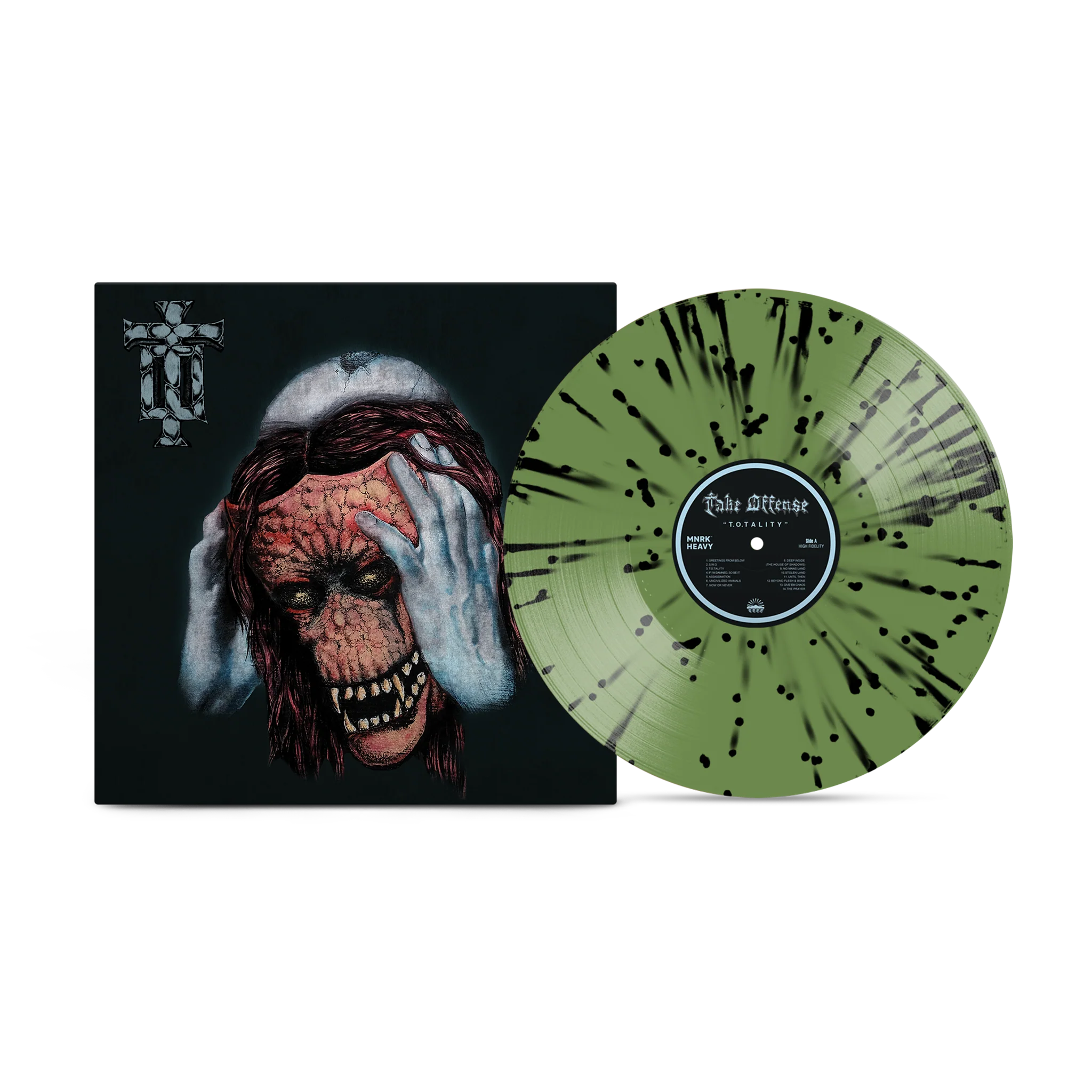 TAKE OFFENSE 'T.O.TALITY' LP (Green w/ Black Splatter Vinyl)