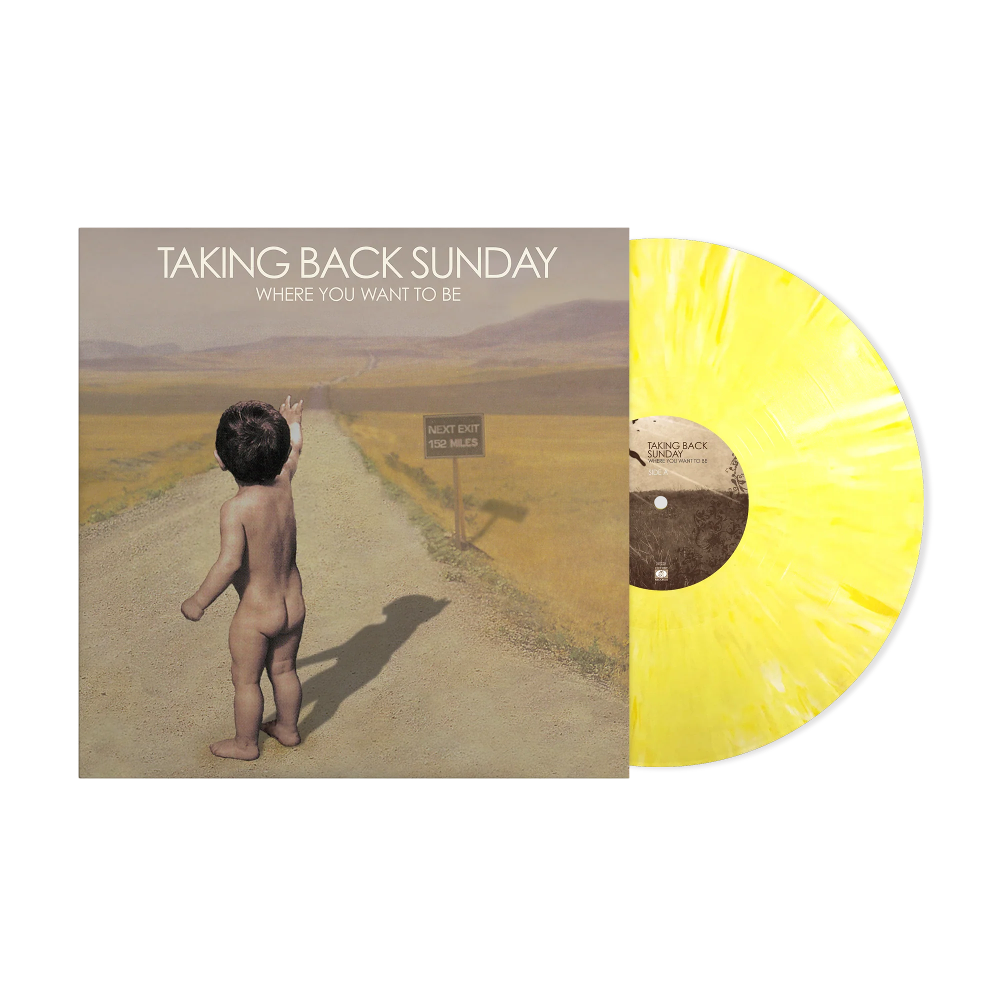 TAKING BACK SUNDAY 'WHERE YOU WANT TO BE' LP - EXCLUSIVE - LTD. 500 - YELLOW SPLATTER
