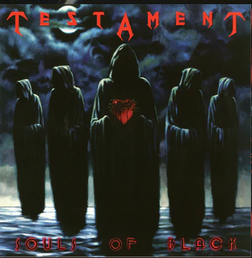 TESTAMENT 'SOULS OF BLACK' LP (Red Black Splatter Vinyl) - Image 2