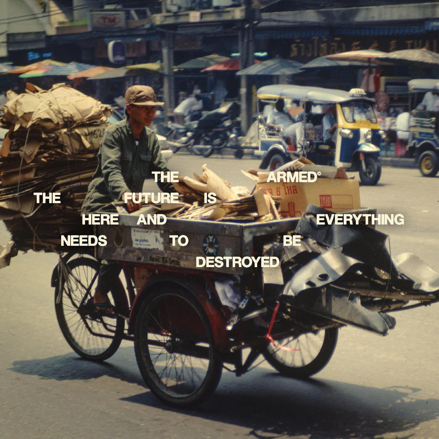 THE ARMED 'THE FUTURE IS HERE AND EVERYTHING NEEDS TO BE DESTROYED' LP - LTD. - CLOUDY/YELLOW/PINK/GREEN/SPLATTER - Image 2