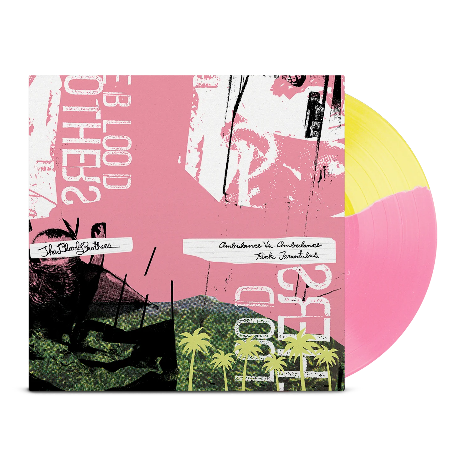 THE BLOOD BROTHERS ‘BURN, PIANO ISLAND, BURN’ DELUXE COLLECTOR'S EDITION LP + 7" - EXCLUSIVE - LTD. 500 - OPAQUE YELLOW/OPAQUE PINK - Image 3