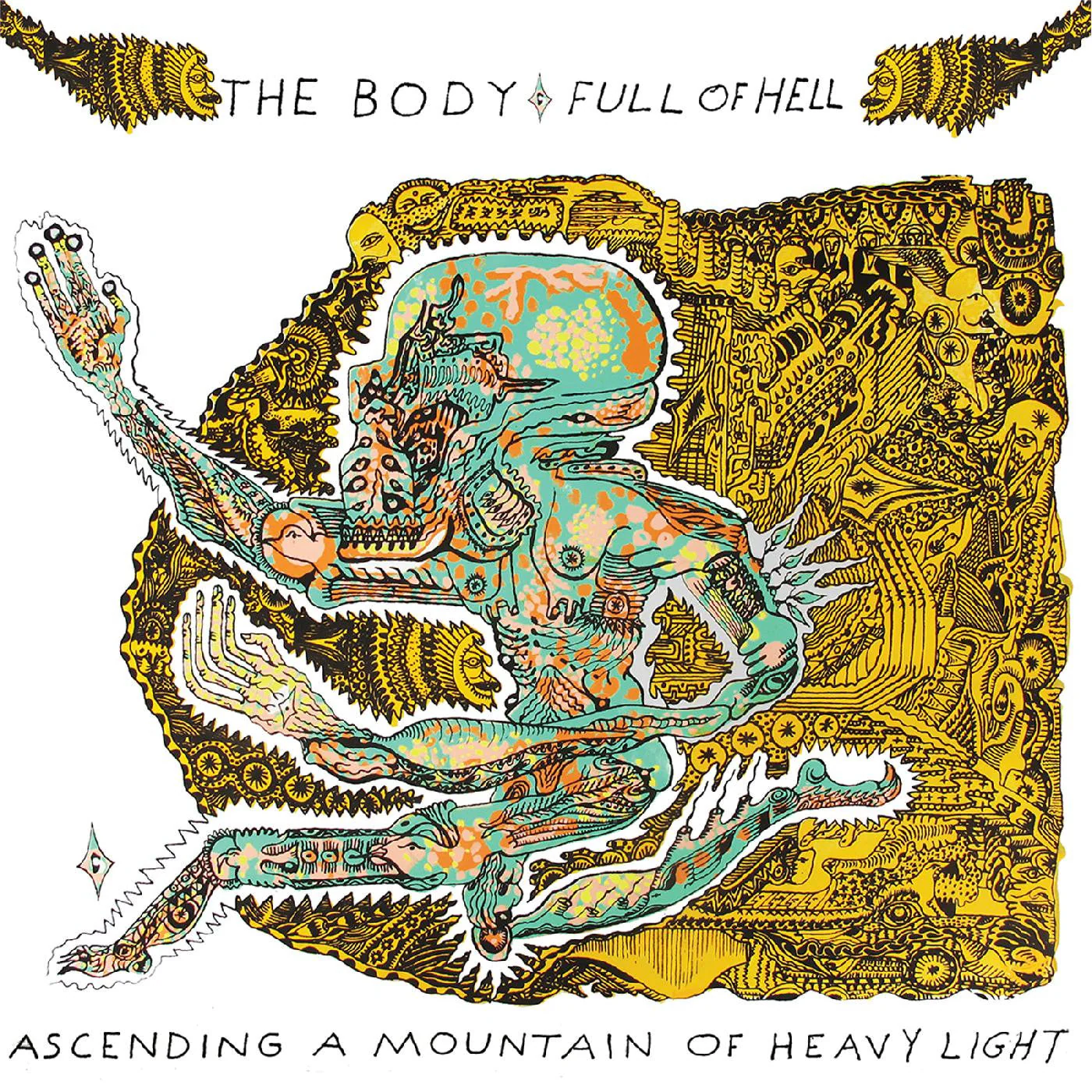 THE BODY/FULL OF HELL 'ASCENDING A MOUNTAIN OF HEAVY LIGHT' LP - CLEAR/HIGH-MELT BROWN/GREEN - Image 2