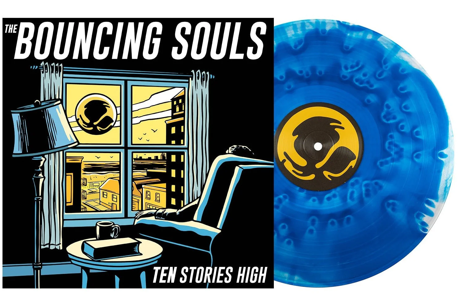 THE BOUNCING SOULS 'TEN STORIES HIGH' LP - EXCLUSIVE - LTD. 350 - CLOUDY ROYAL BLUE