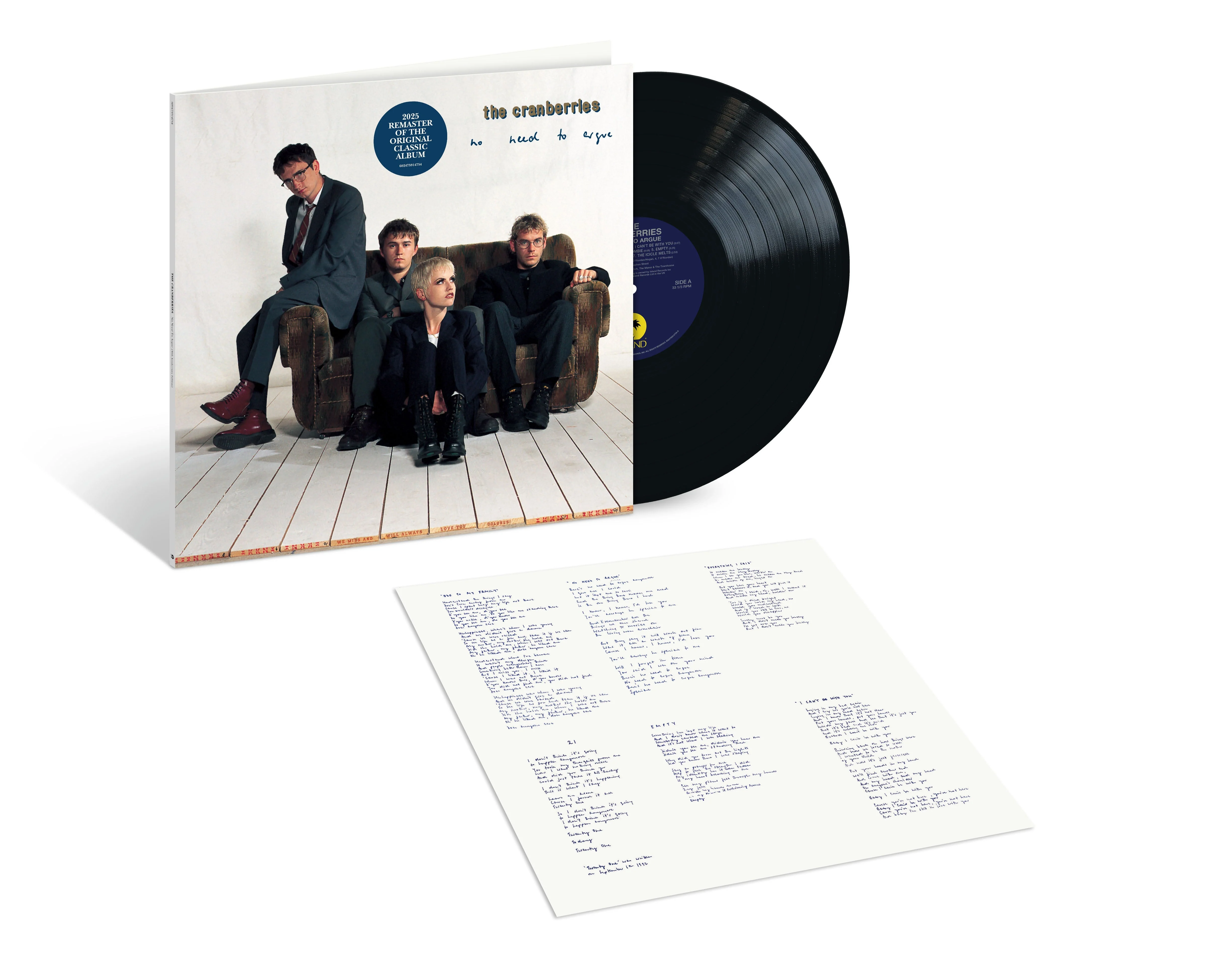 THE CRANBERRIES 'NO NEED TO ARGUE' 30TH ANNIVERSARY EDITION LP