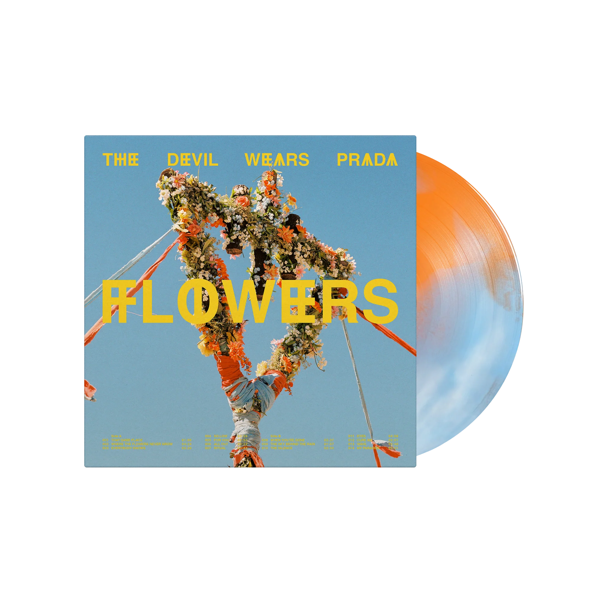 THE DEVIL WEARS PRADA ‘FLOWERS’ LP (Exclusive – Limited to 500, Tangerine, Baby Blue, & Bone Smash Vinyl)