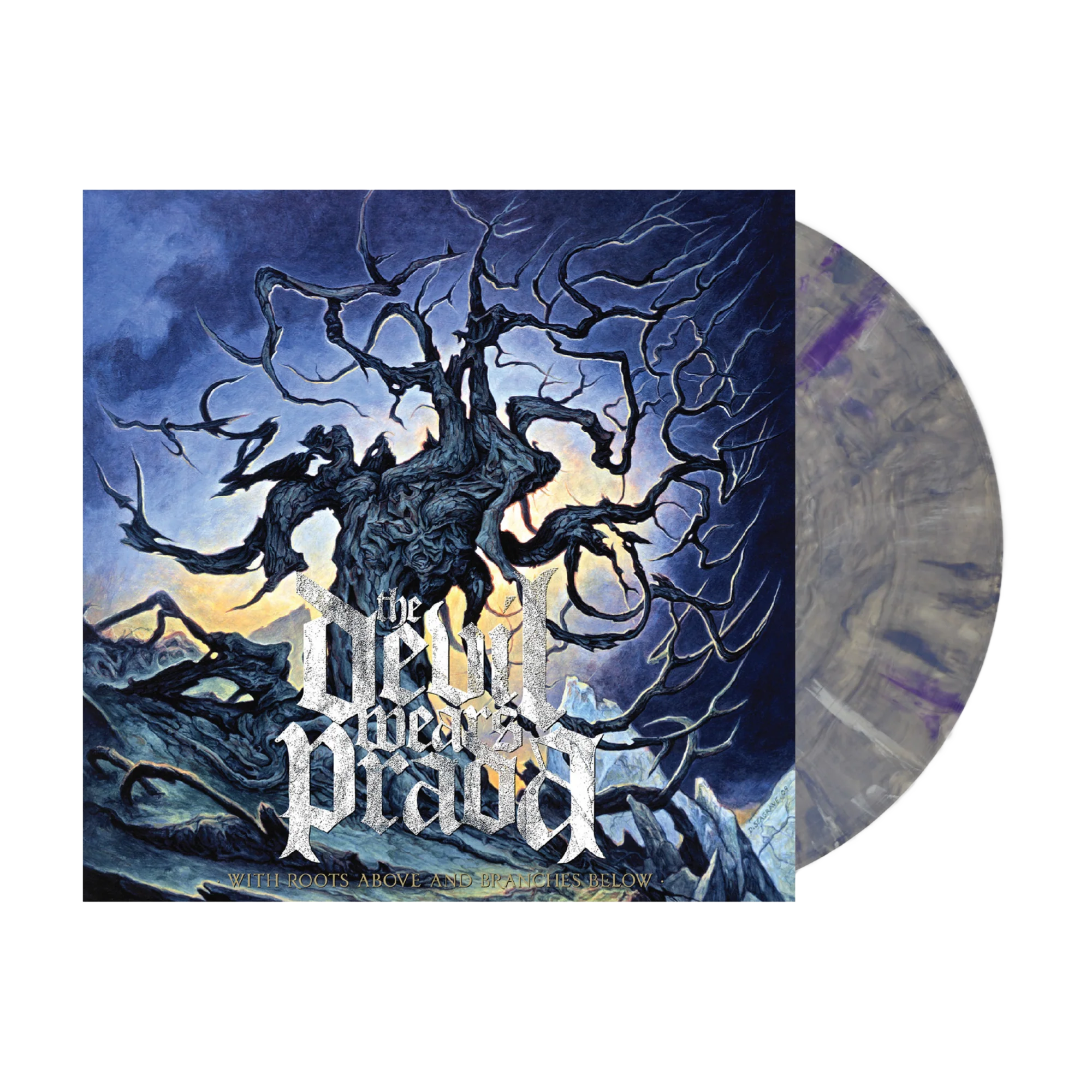 THE DEVIL WEARS PRADA 'WITH ROOTS ABOVE AND BRANCHES BELOW' LP (Exclusive “ Limited to 300, Silver & Purple "Decepticons" Vinyl)