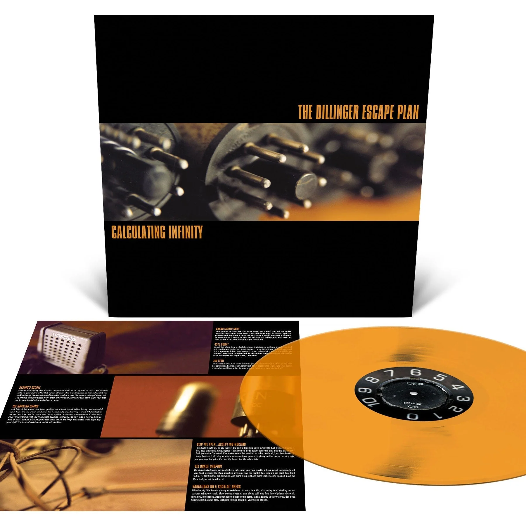THE DILLINGER ESCAPE PLAN ‘CALCULATING INFINITY’ REISSUE LP - TRANSLUCENT ORANGE