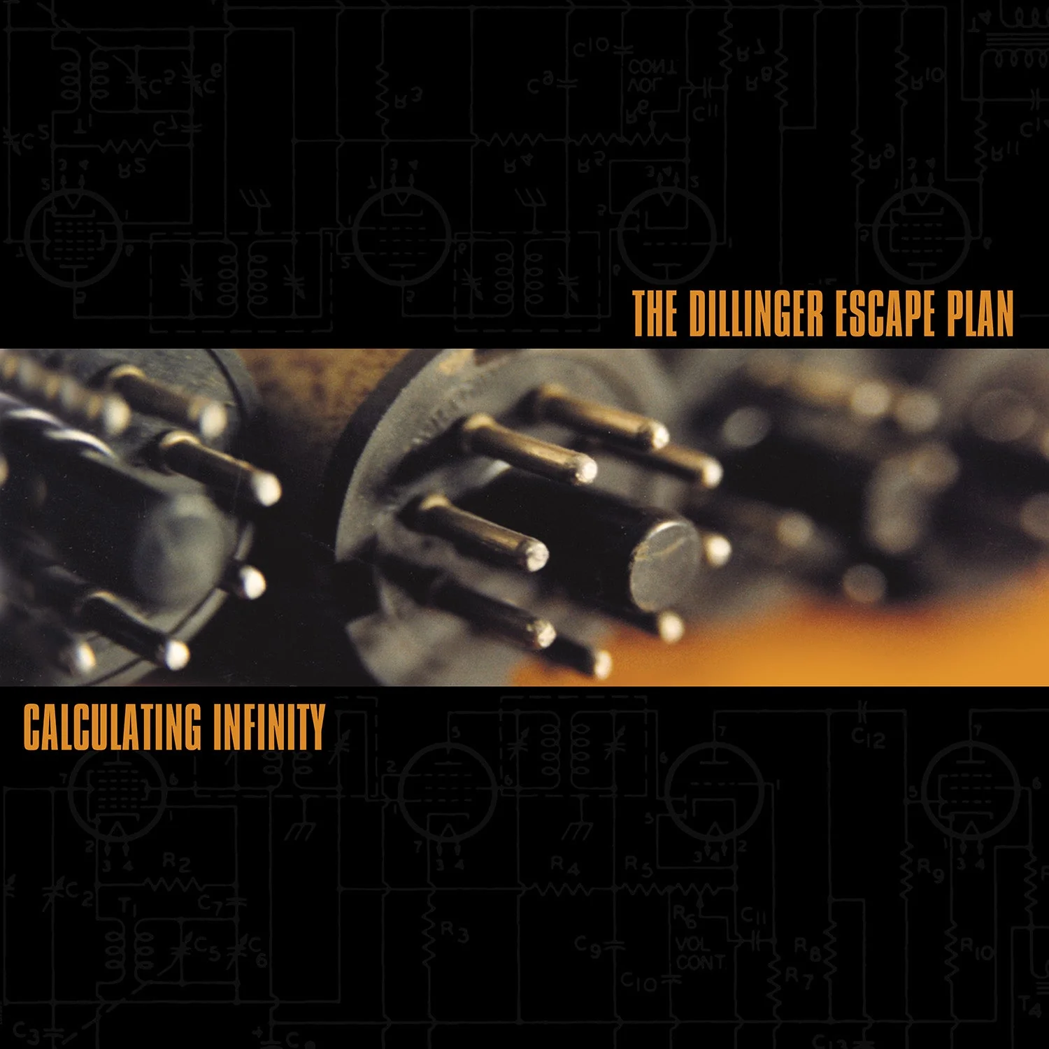 THE DILLINGER ESCAPE PLAN 'CALCULATING INFINITY' REISSUE LP - NEON ORANGE/BLACK/METALLIC SILVER/GREY/PINWHEEL/SPLATTER - Image 2