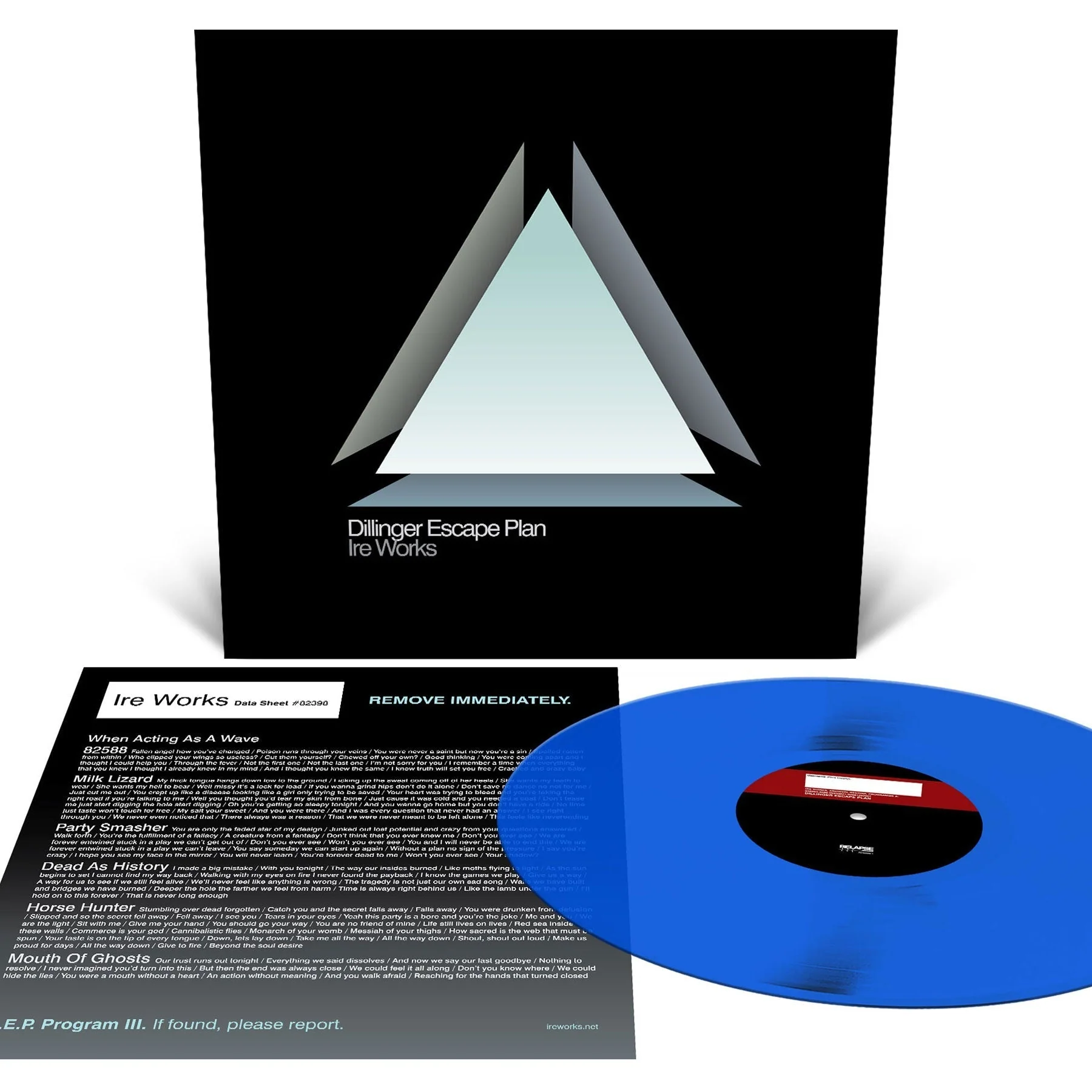 THE DILLINGER ESCAPE PLAN ‘IRE WORKS’ REISSUE LP - TRANSLUCENT BLUE
