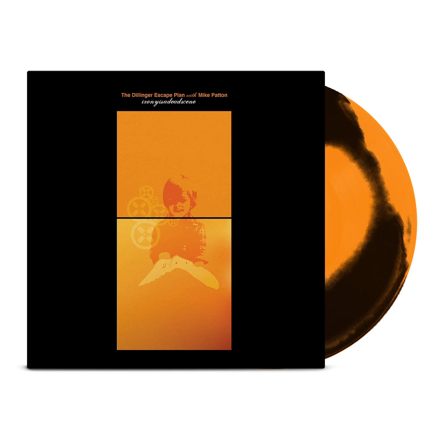 THE DILLINGER ESCAPE PLAN ‘IRONY IS A DEAD SCENE’ LP - EXCLUSIVE - LTD. 500 - TANGERINE/BLACK