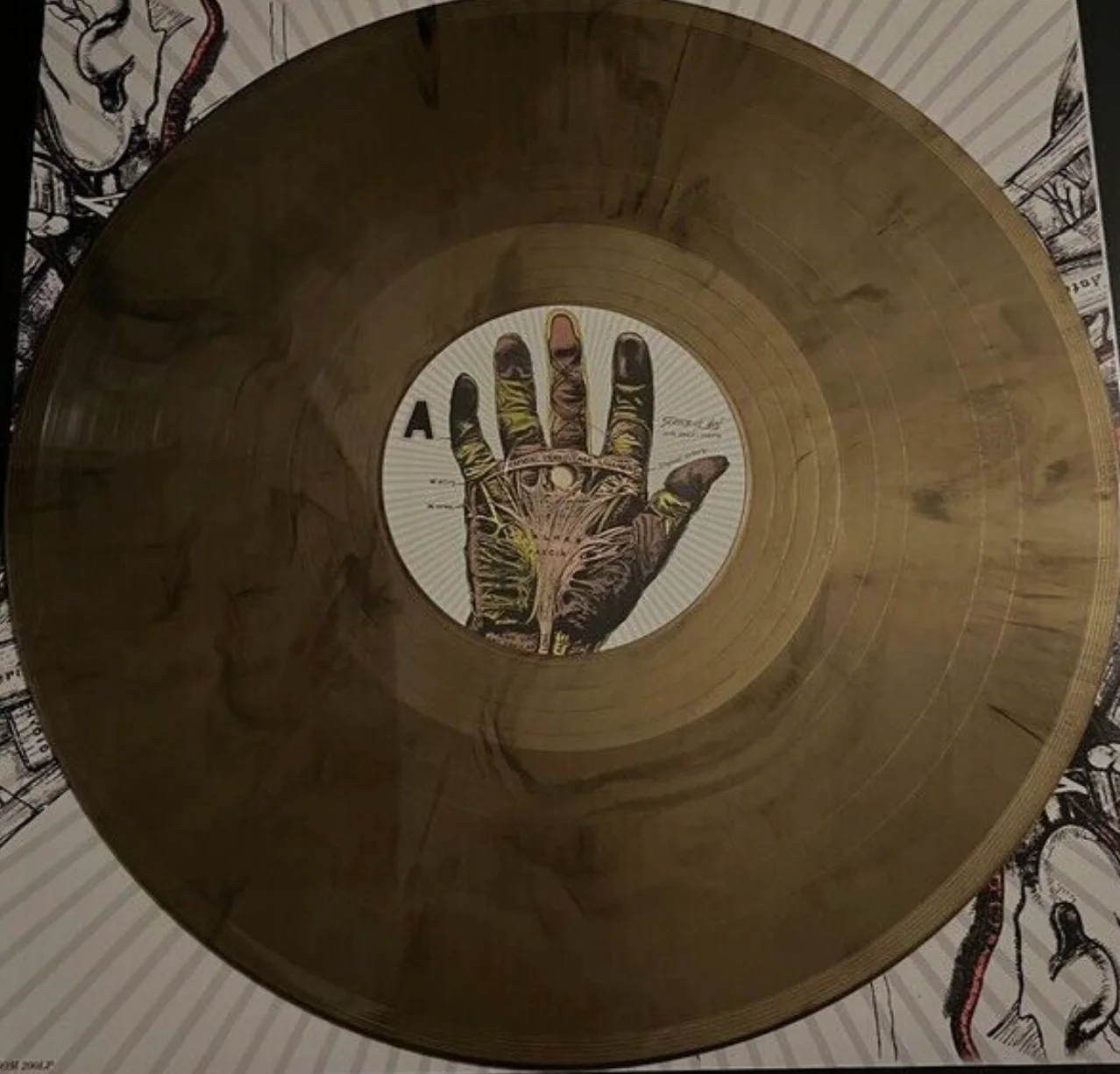 THE DILLINGER ESCAPE PLAN 'OPTION PARALYSIS' LP - GOLD/BLACK/MARBLE - Image 2