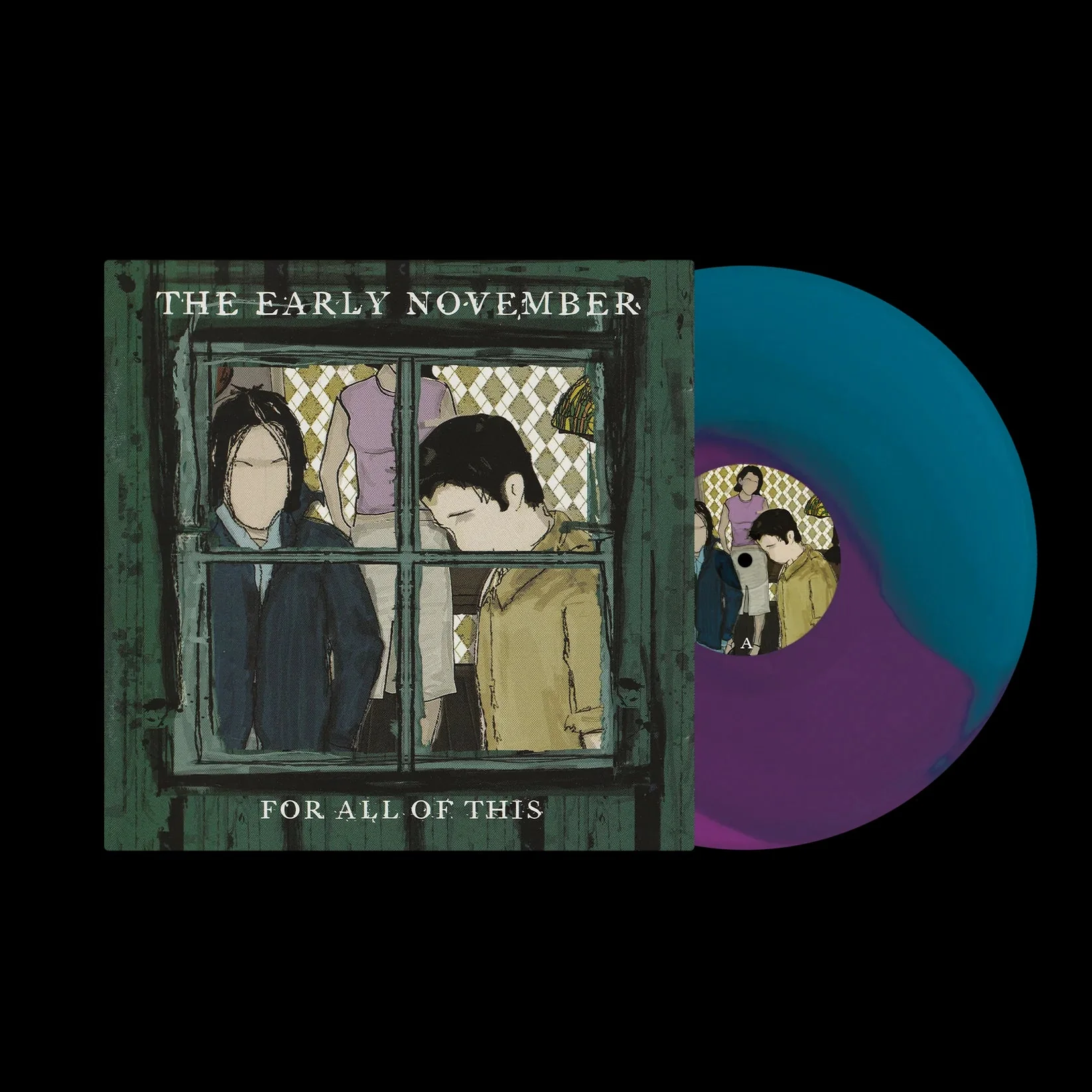 THE EARLY NOVEMBER 'FOR ALL THIS' LP - AQUA/ORCHID