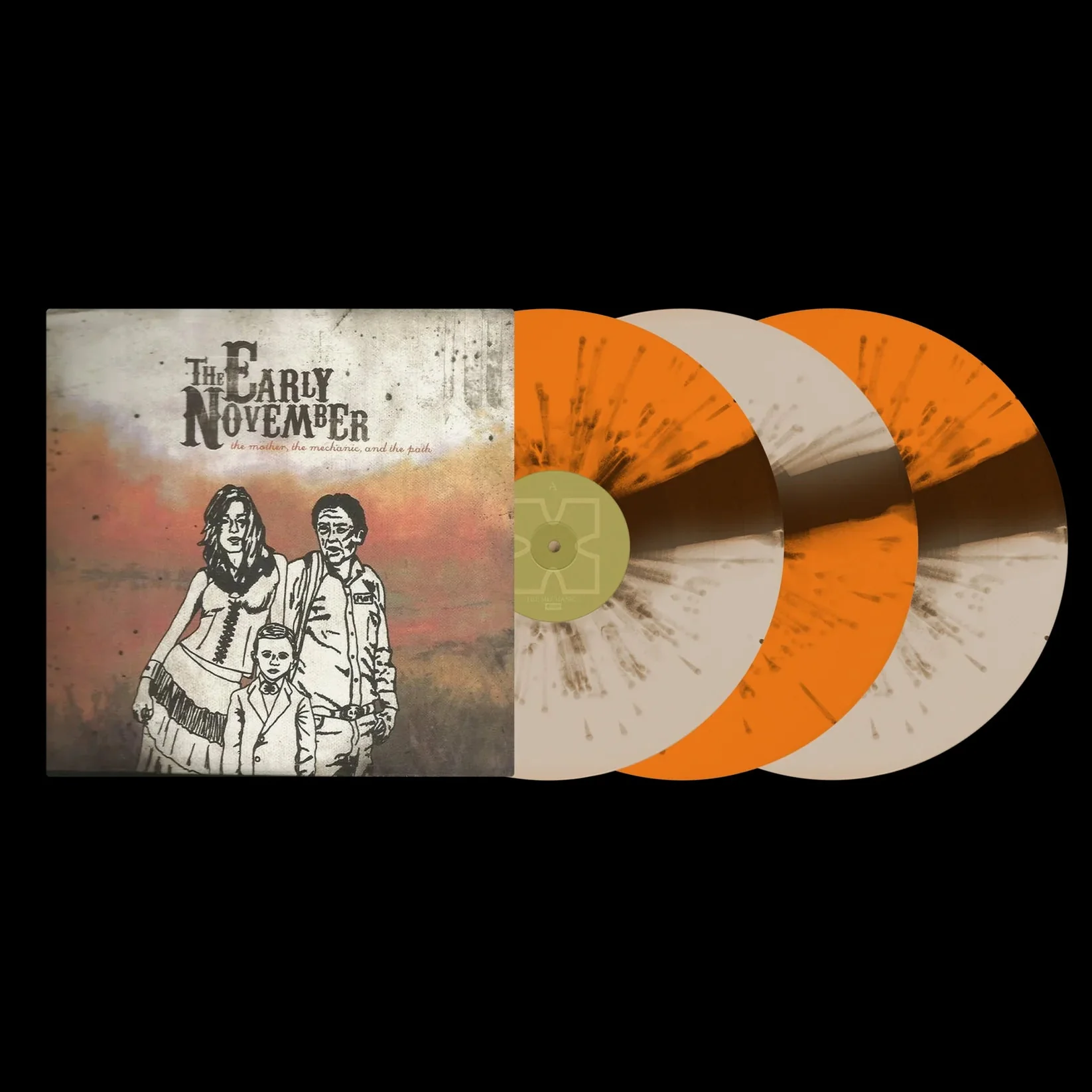 THE EARLY NOVEMBER 'THE MOTHER, THE MECHANIC, AND THE PATH' 3LP TANGERINE/BROWN/BONE/STRIPE/SPLATTER